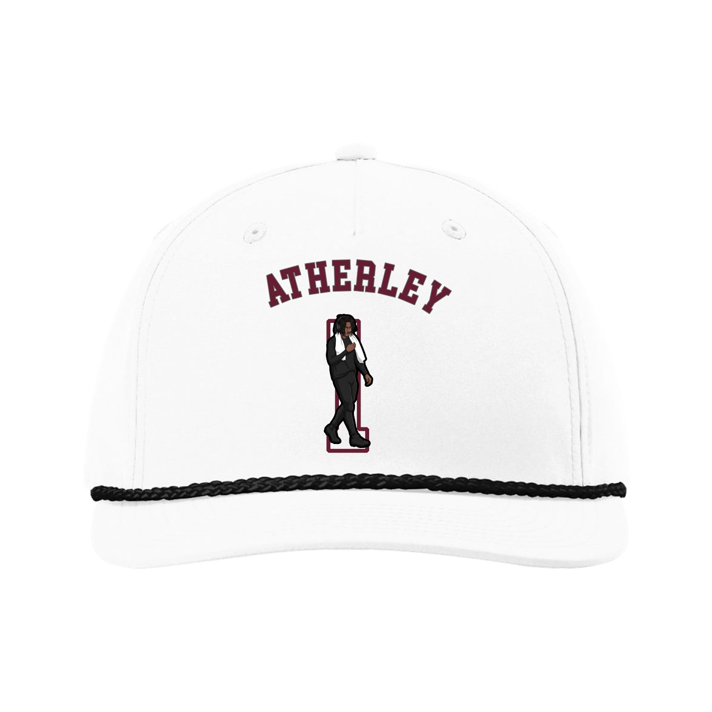 Five-Panel Classic Rope Cap — Shirsey Arch in White