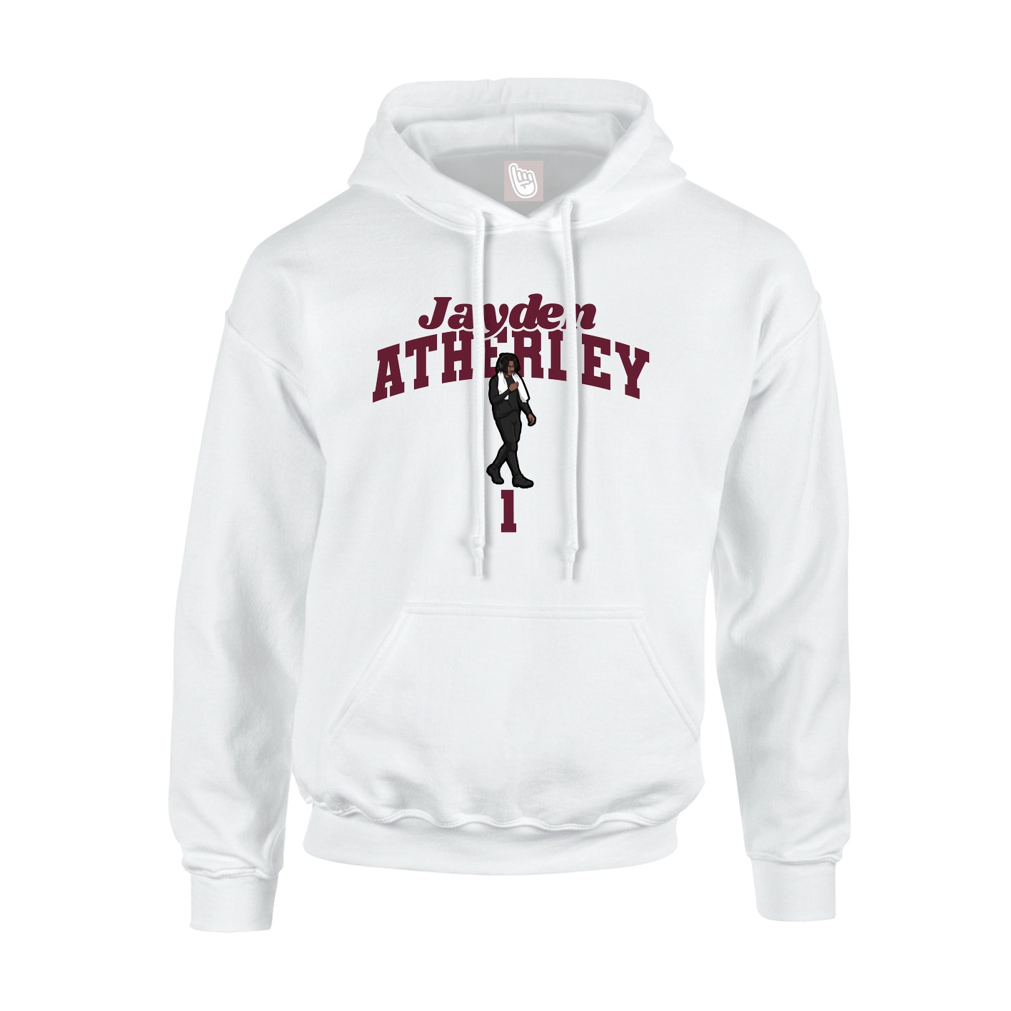 Hoodie — Signature Arch in White