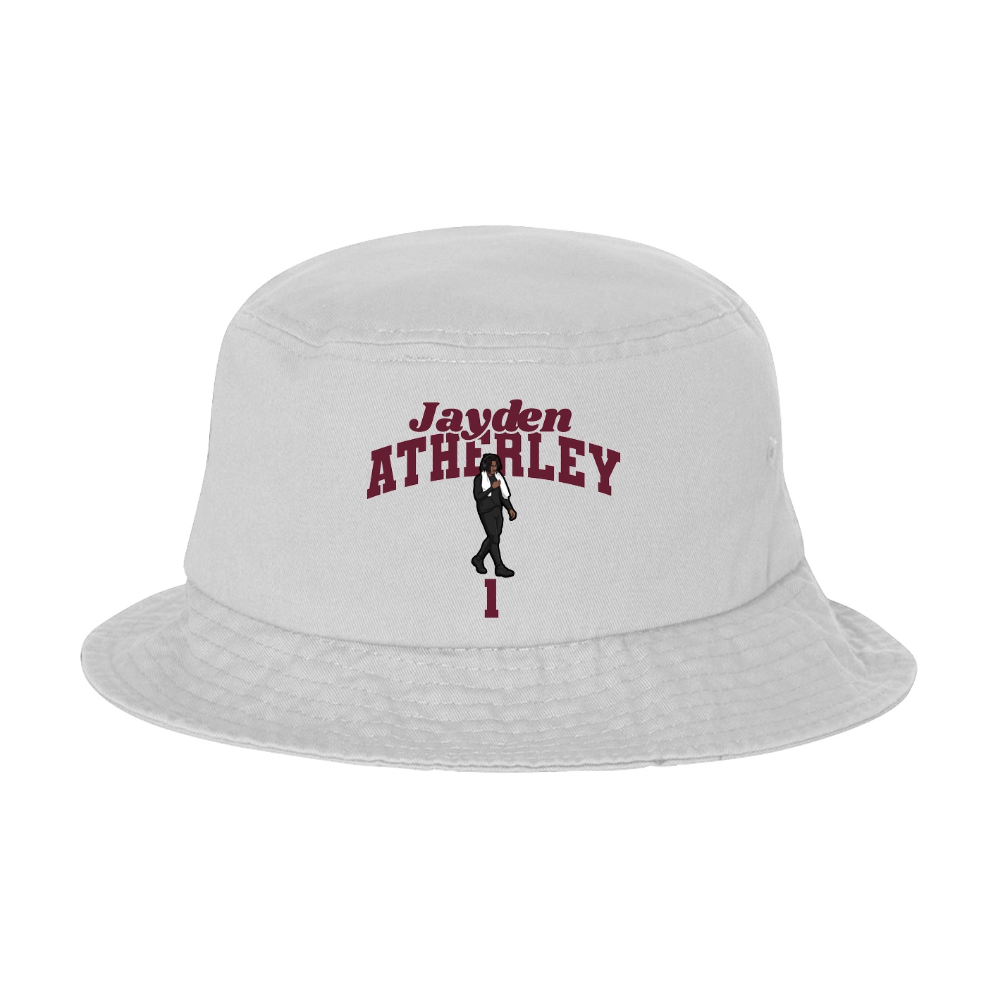 Bucket Cap — Signature Arch in White