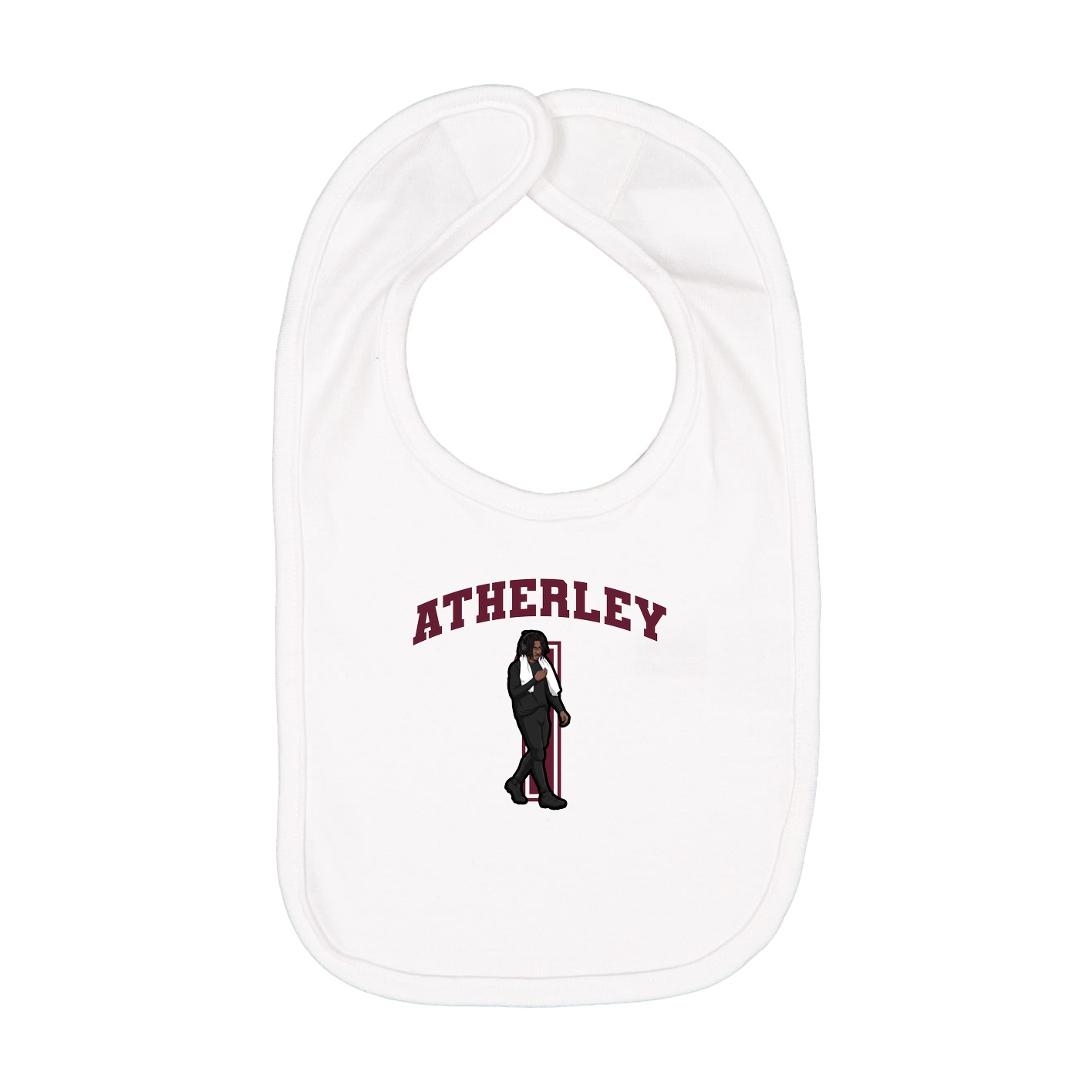 Infant Bib — Number in White