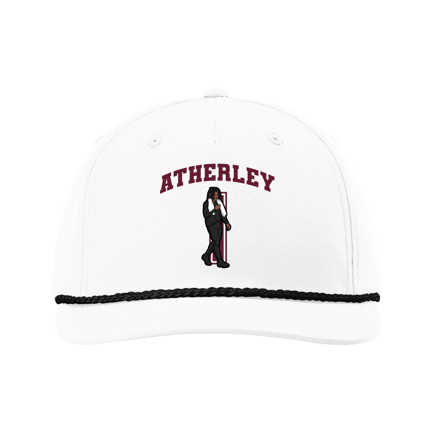 Five-Panel Classic Rope Cap — Number in White