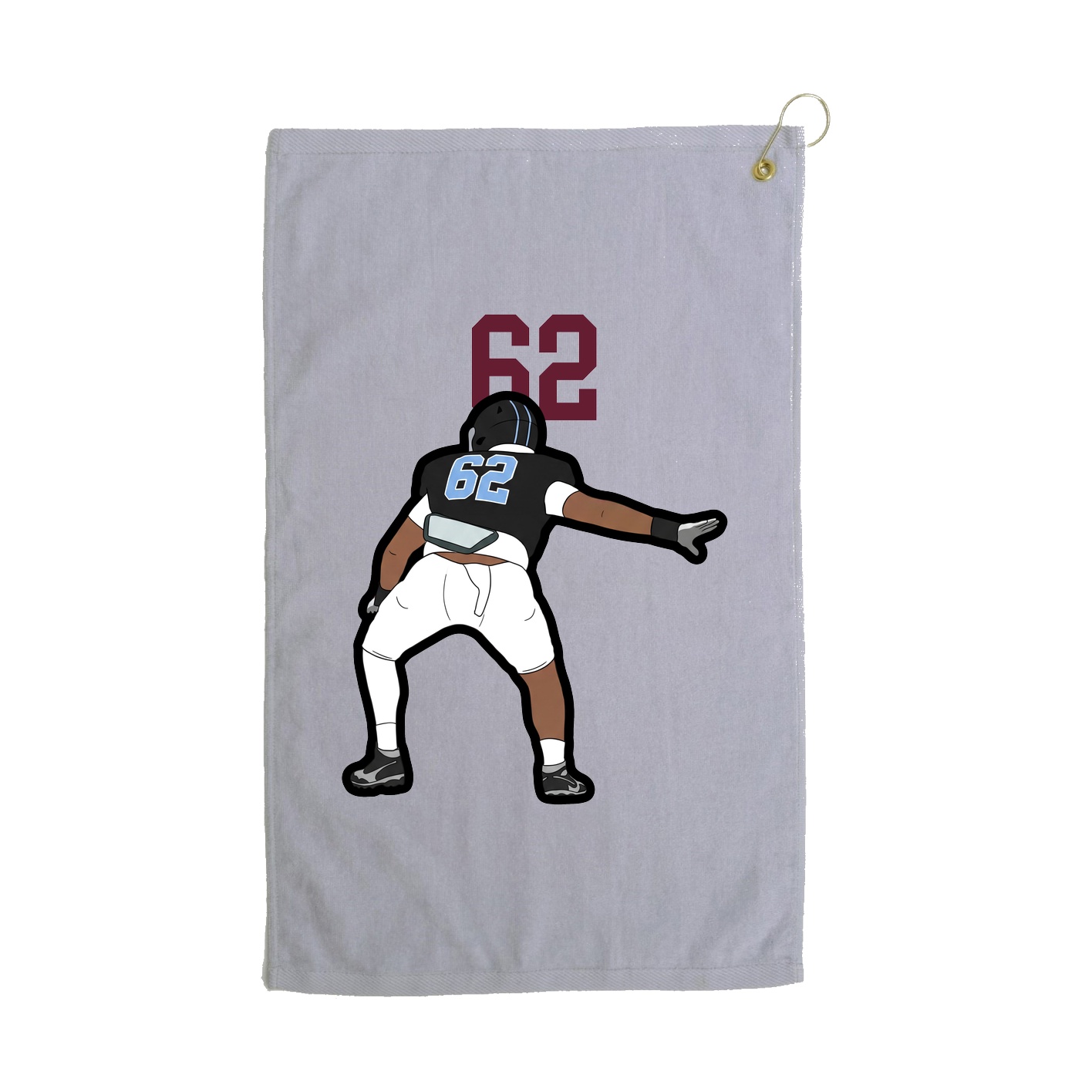 Golf Towel — Number Top in Grey