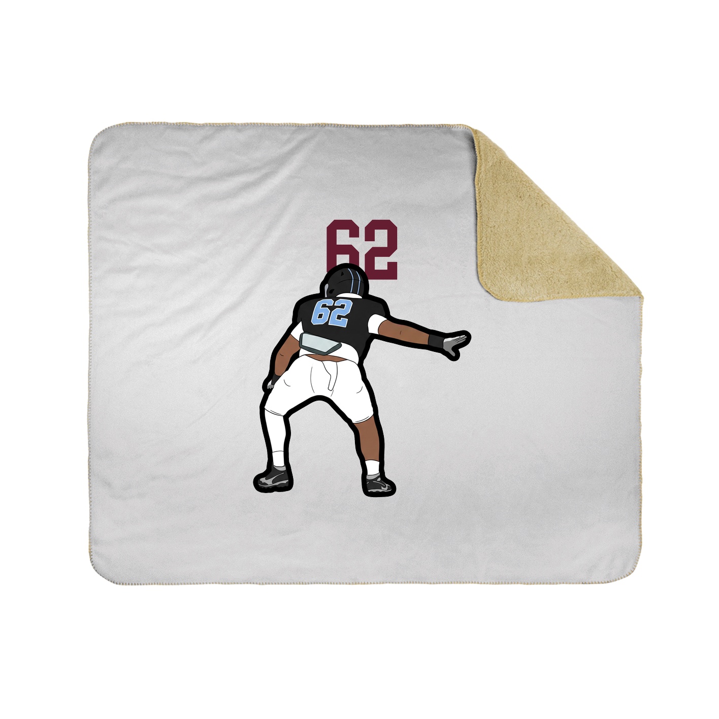 Throw Blanket — Number Top in White