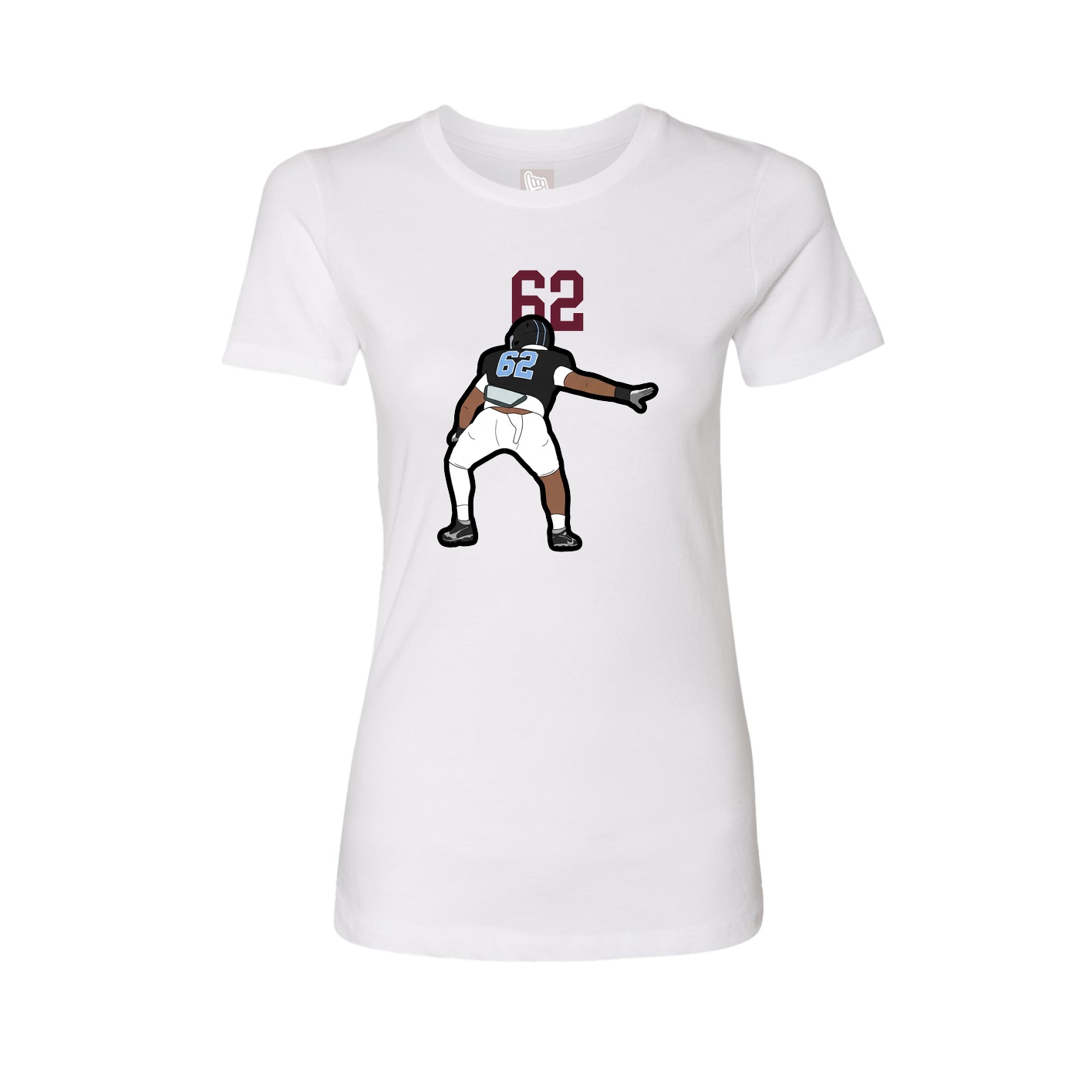 Fitted Women's Tee — Number Top in White