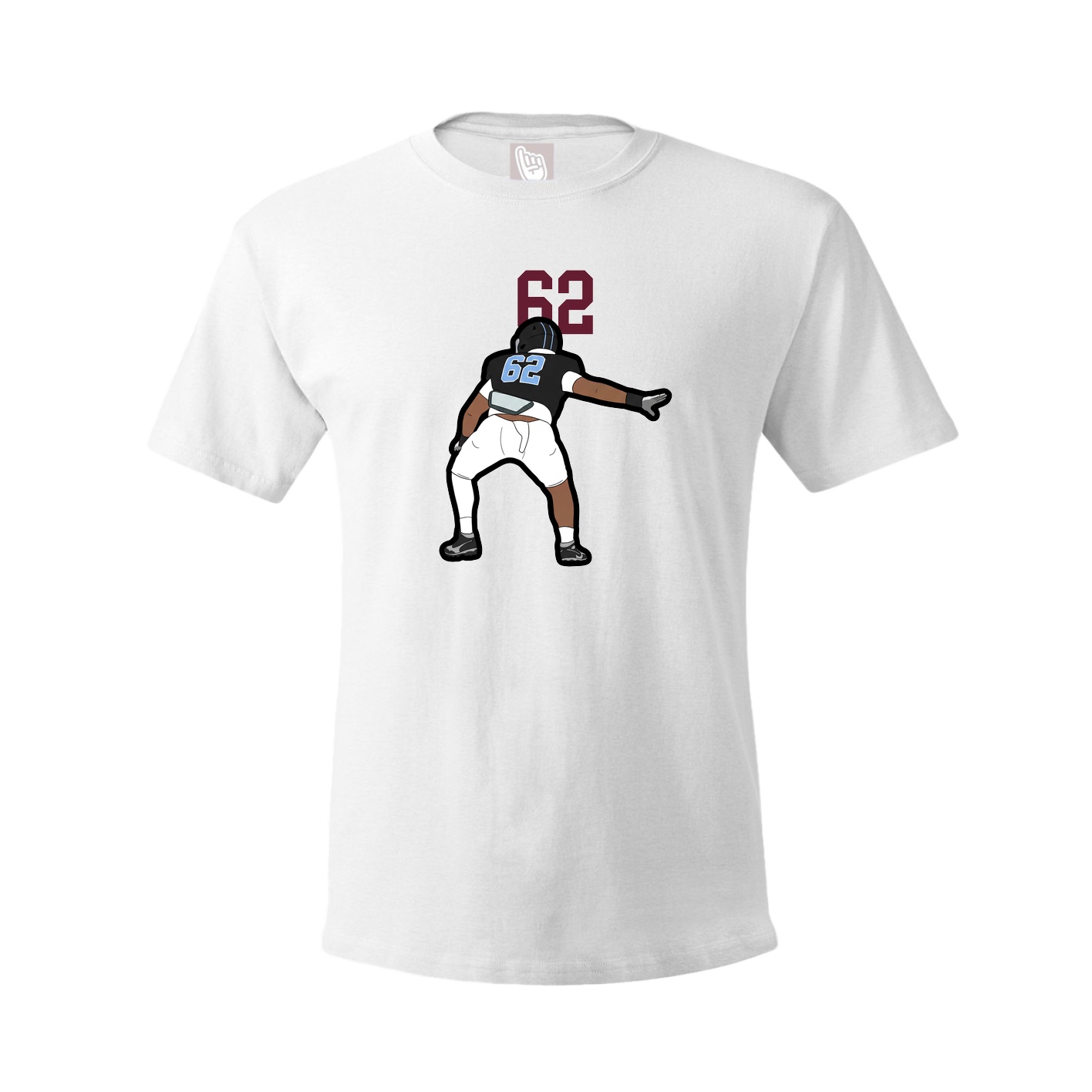 Youth Tee — Number Top in White