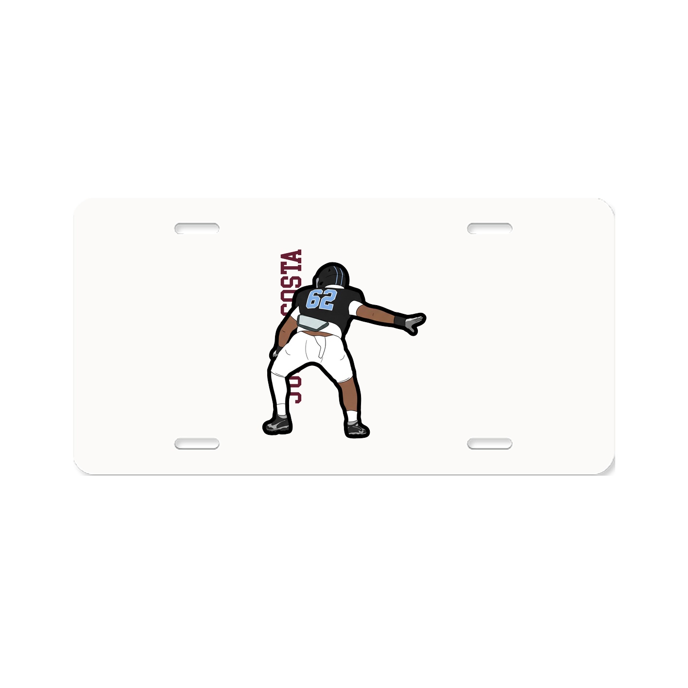 License Plate — Name Vertical in Classic