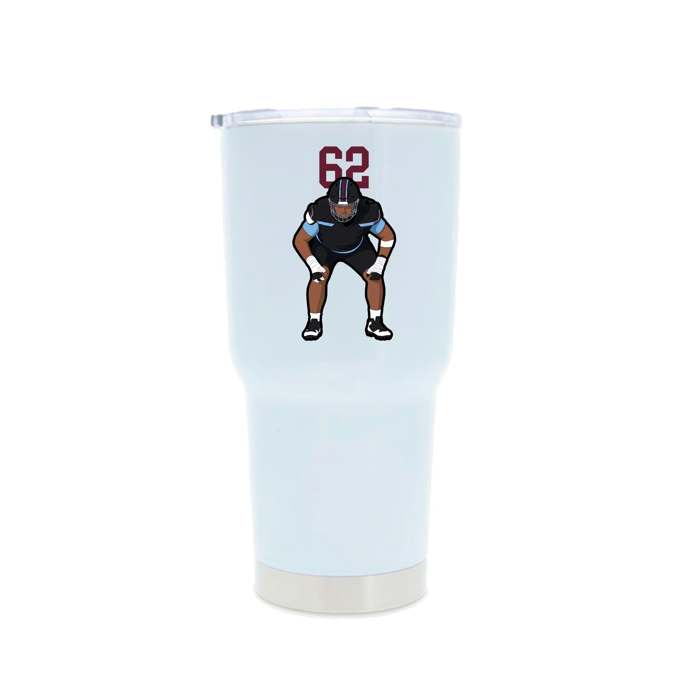 30oz Stainless Steel Tumbler — Number Top in White