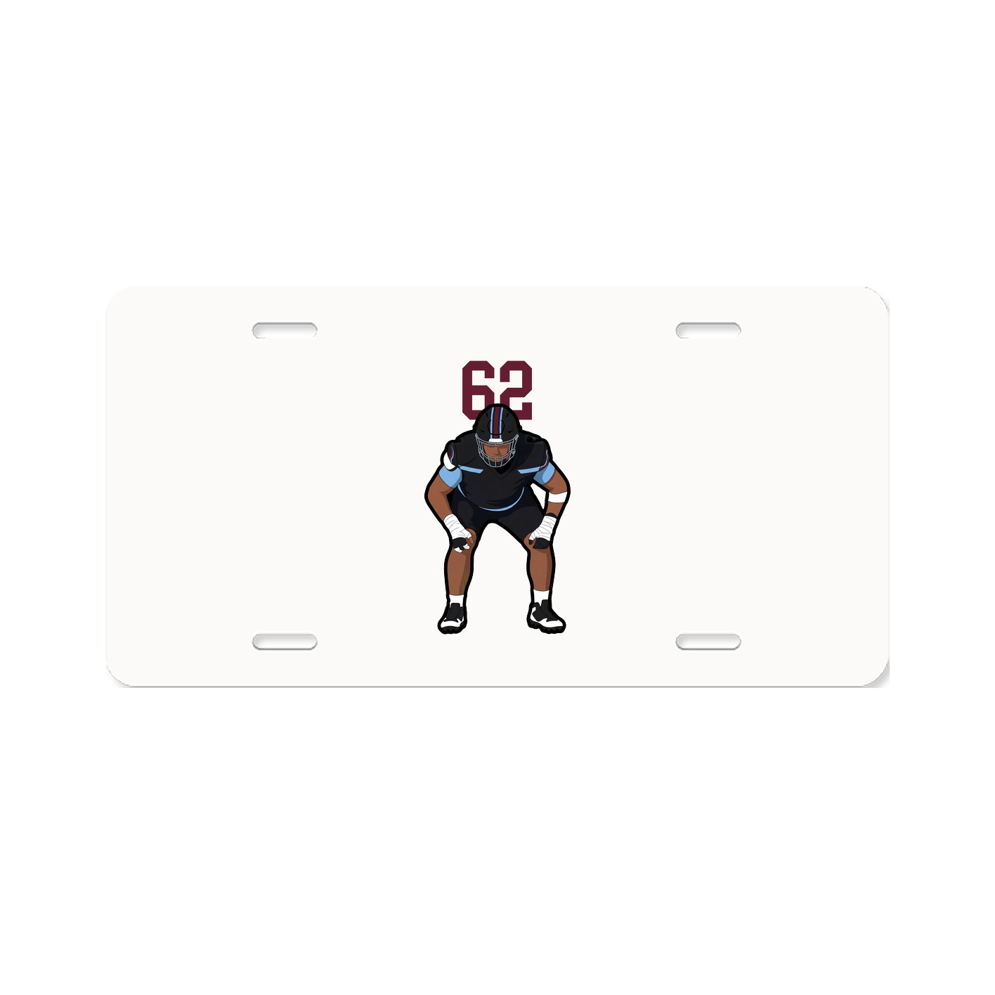 License Plate — Number Top in Classic