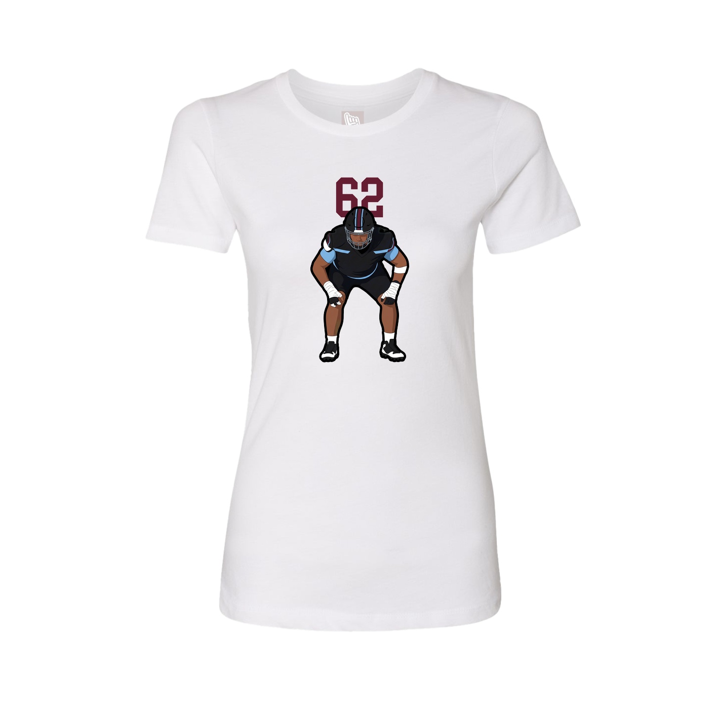 Fitted Women's Tee — Number Top in White