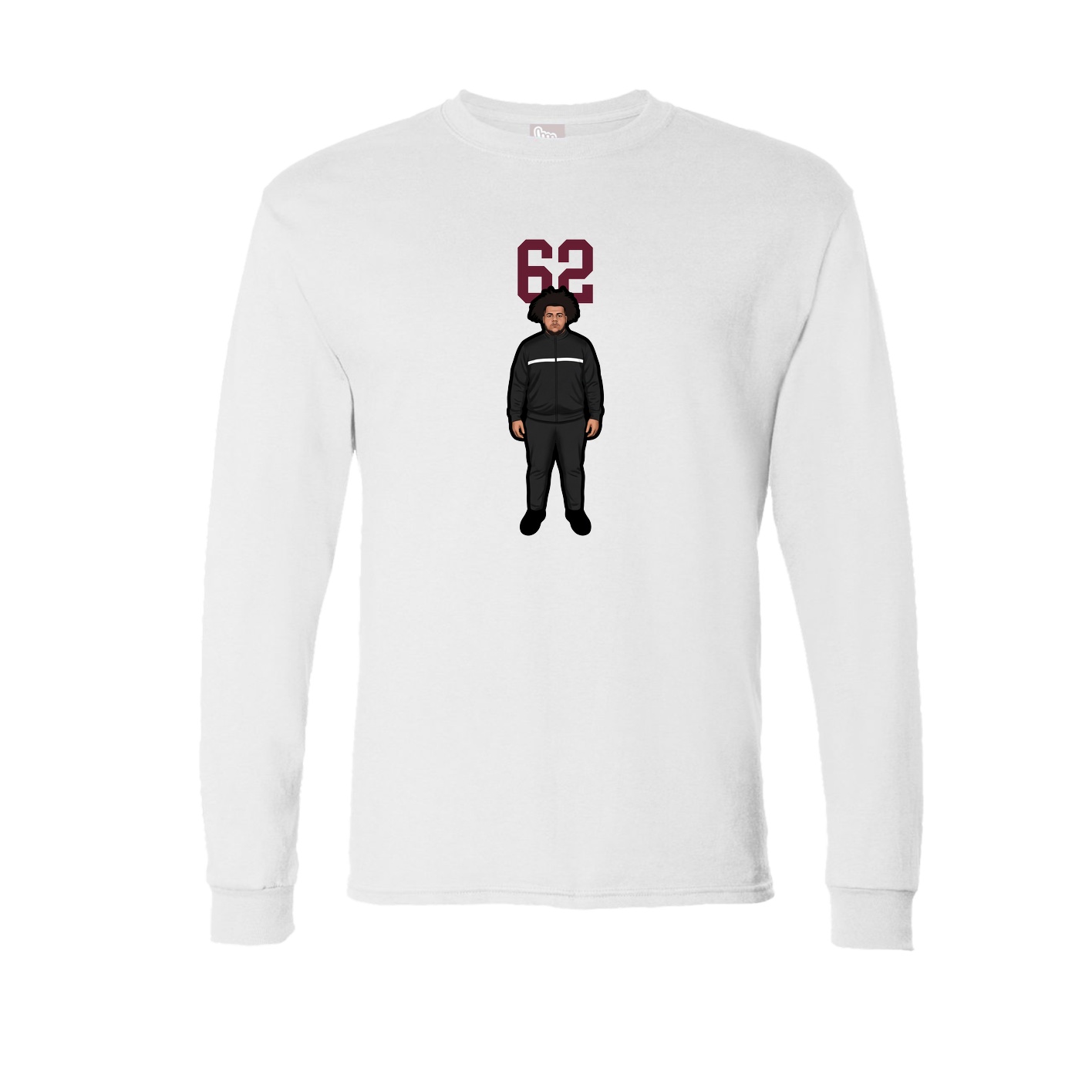 Long Sleeve Tee — Number Top in White