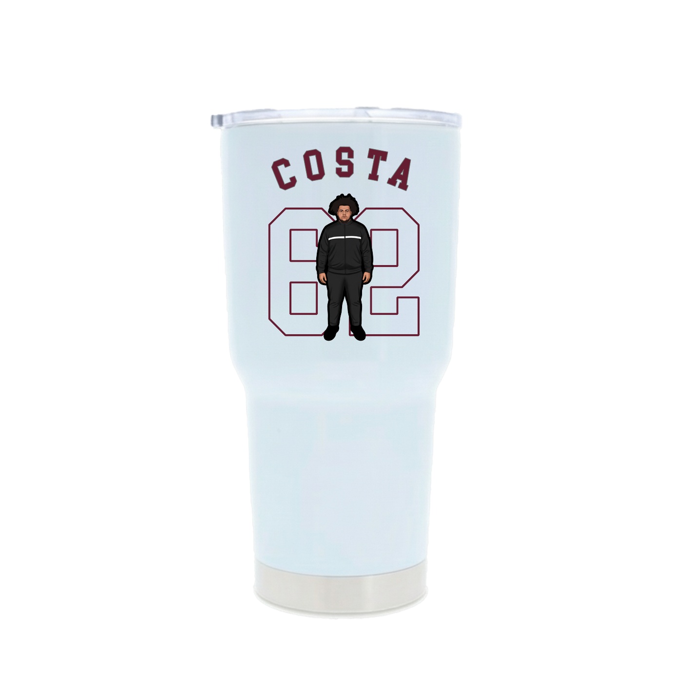 30oz Stainless Steel Tumbler — Shirsey Arch in White