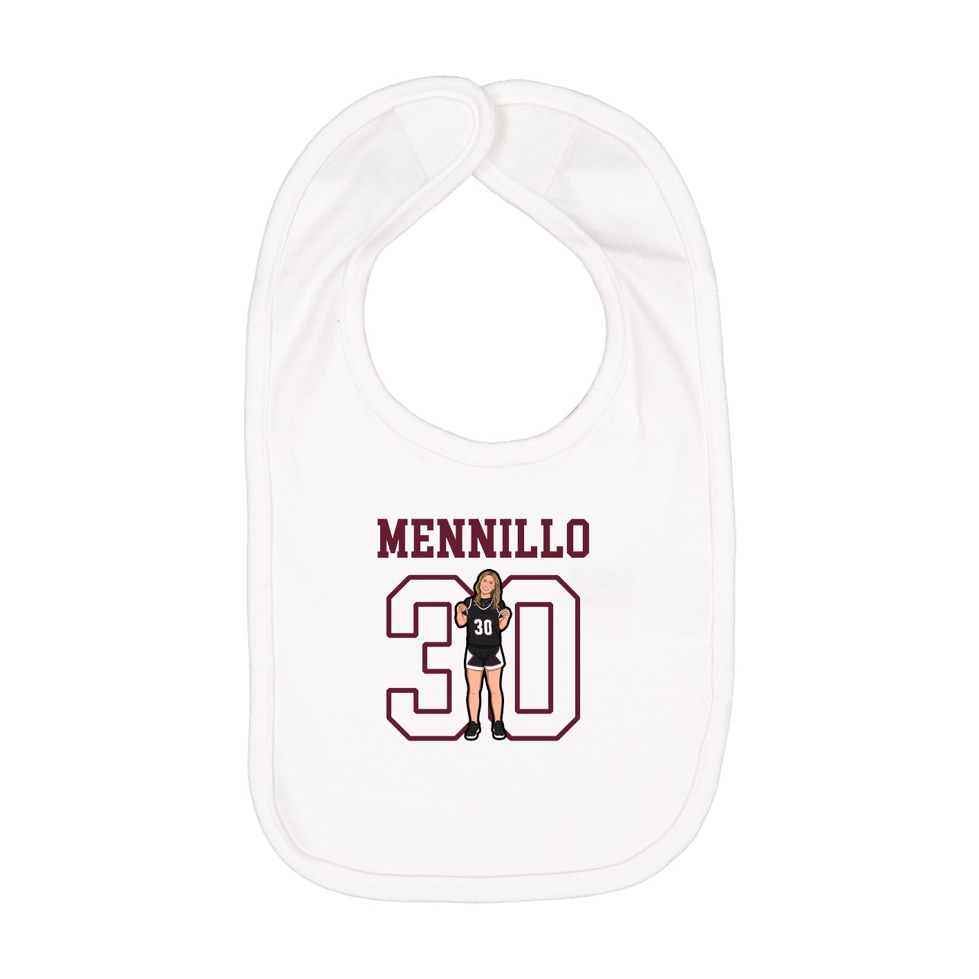Infant Bib — Shirsey in White