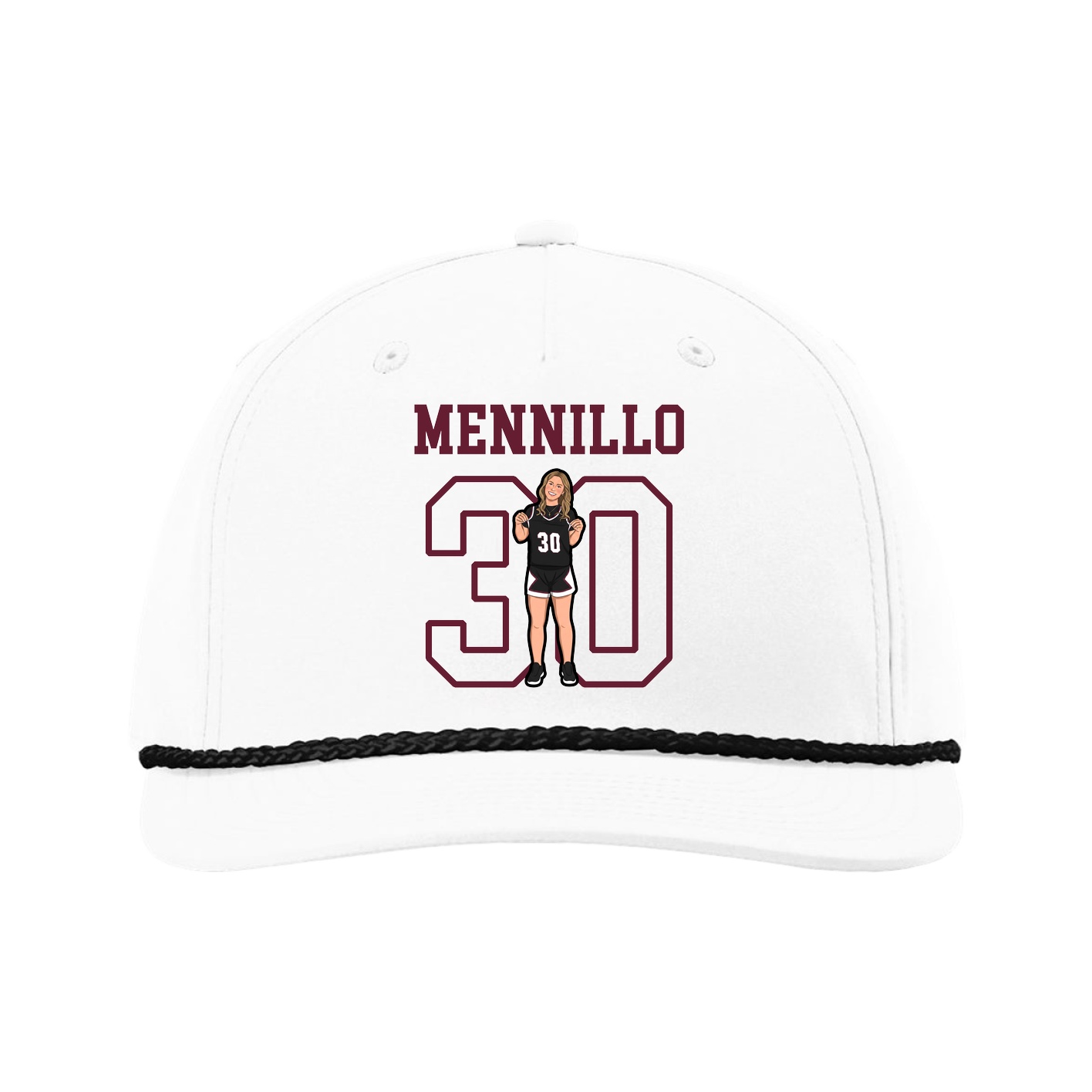 Five-Panel Classic Rope Cap — Shirsey in White