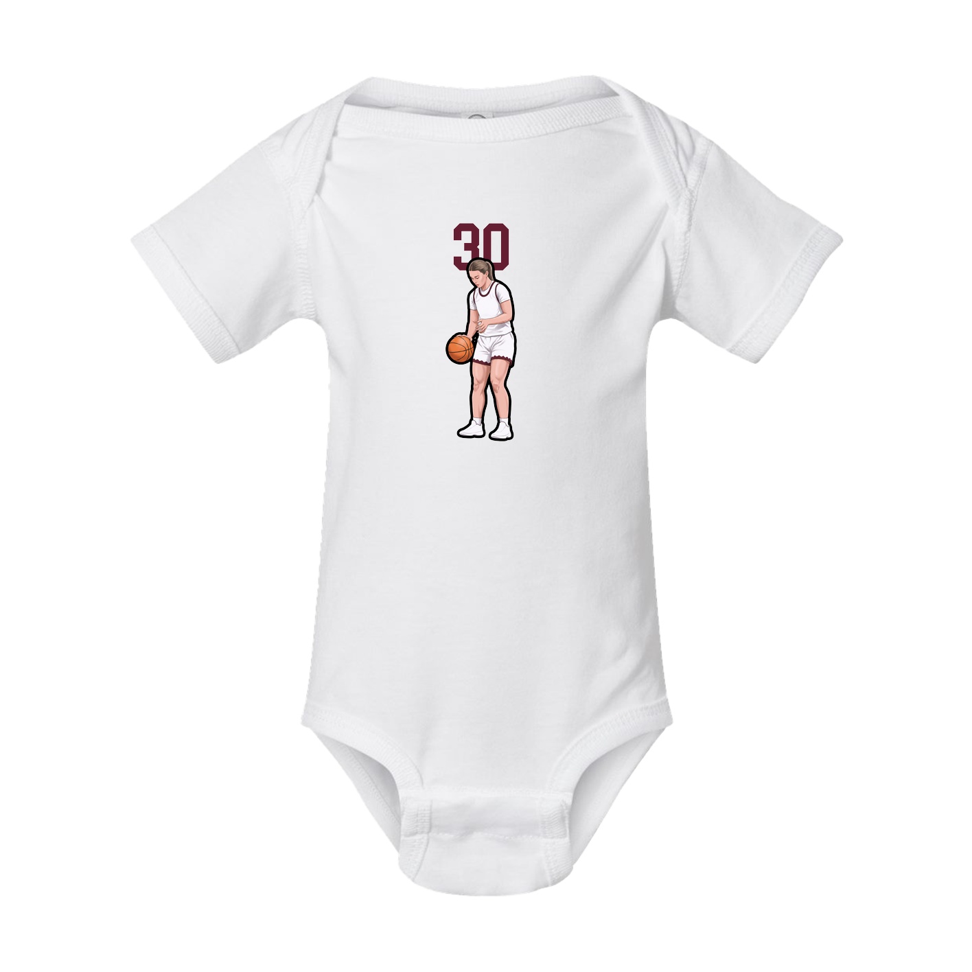 Baby Onesie — Number Top in White