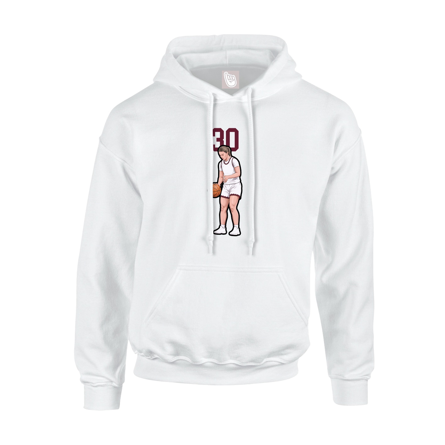 Hoodie — Number Top in White