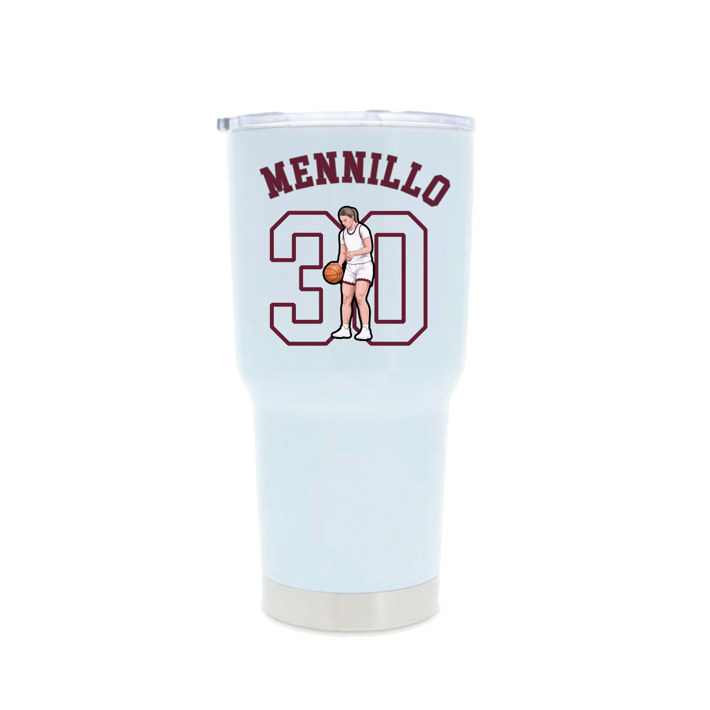 30oz Stainless Steel Tumbler — Shirsey Arch in White