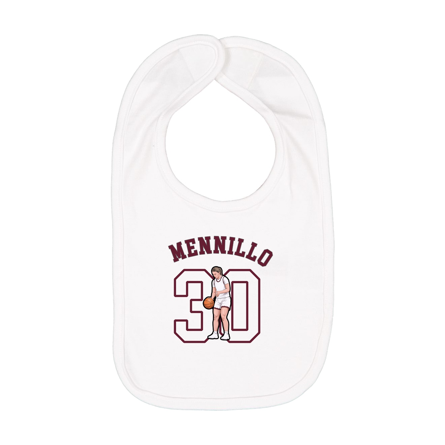 Infant Bib — Shirsey Arch in White