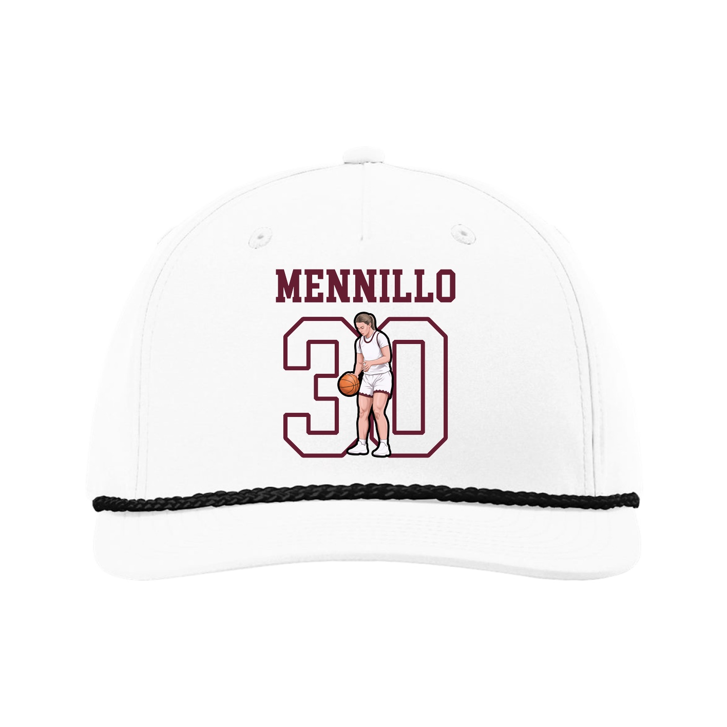 Five-Panel Classic Rope Cap — Shirsey in White
