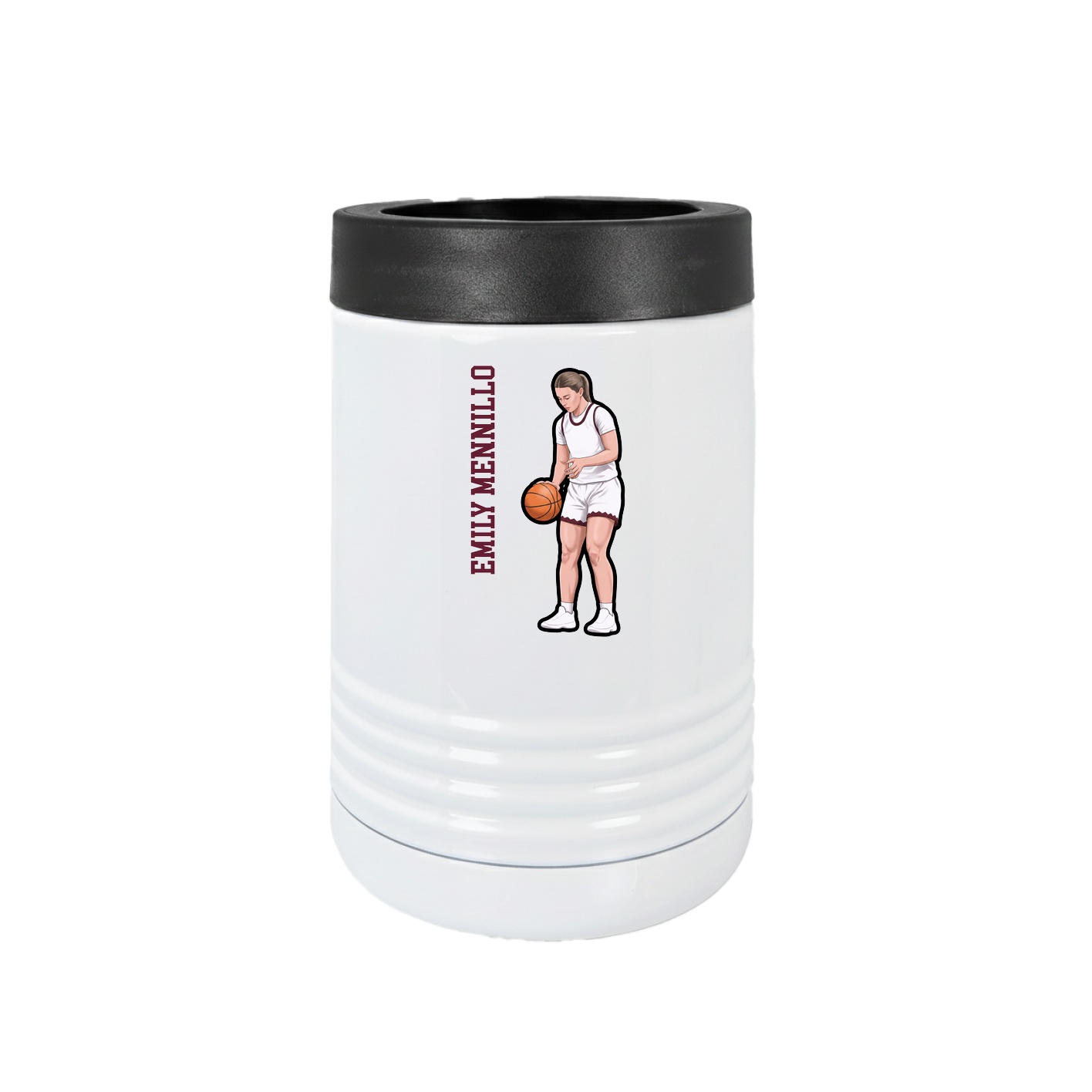 Beverage Holder — Name Vertical in White
