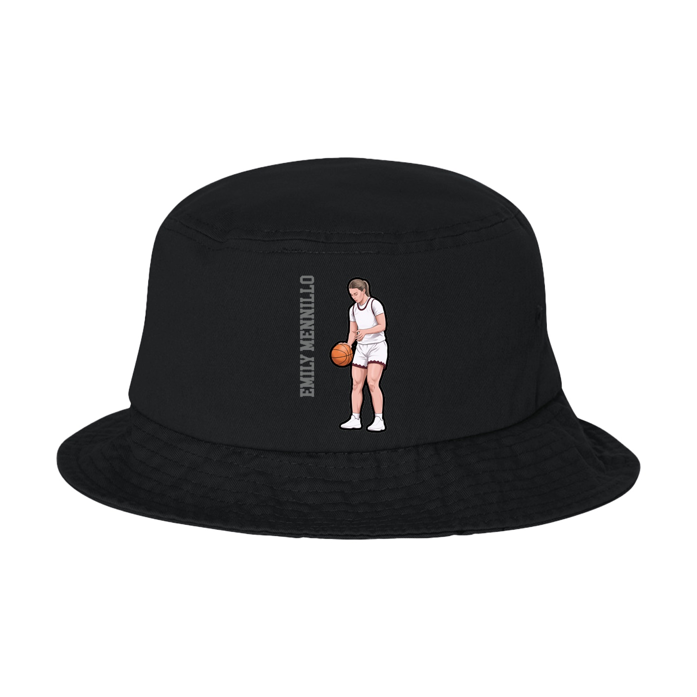Bucket Cap — Name Vertical in Black
