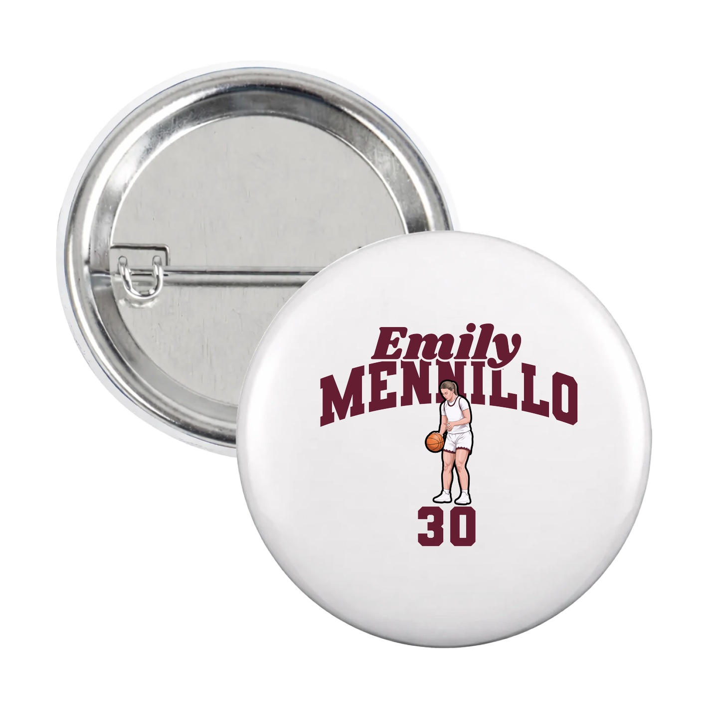 Game Day Button — Signature Arch in White