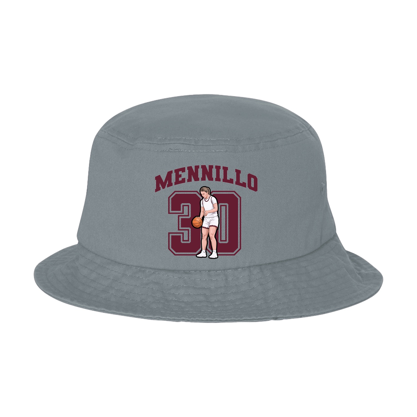 Bucket Cap — Number in Grey