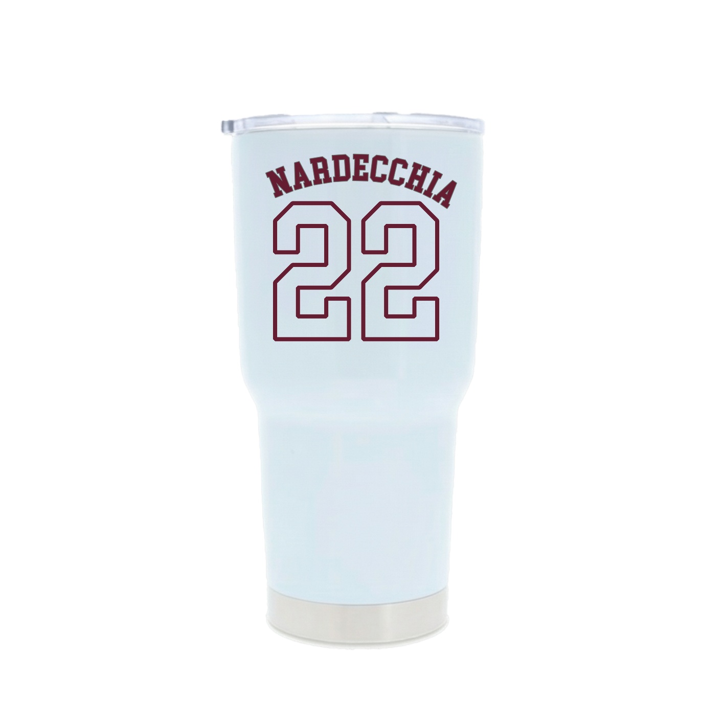 30oz Stainless Steel Tumbler — Shirsey Arch in White