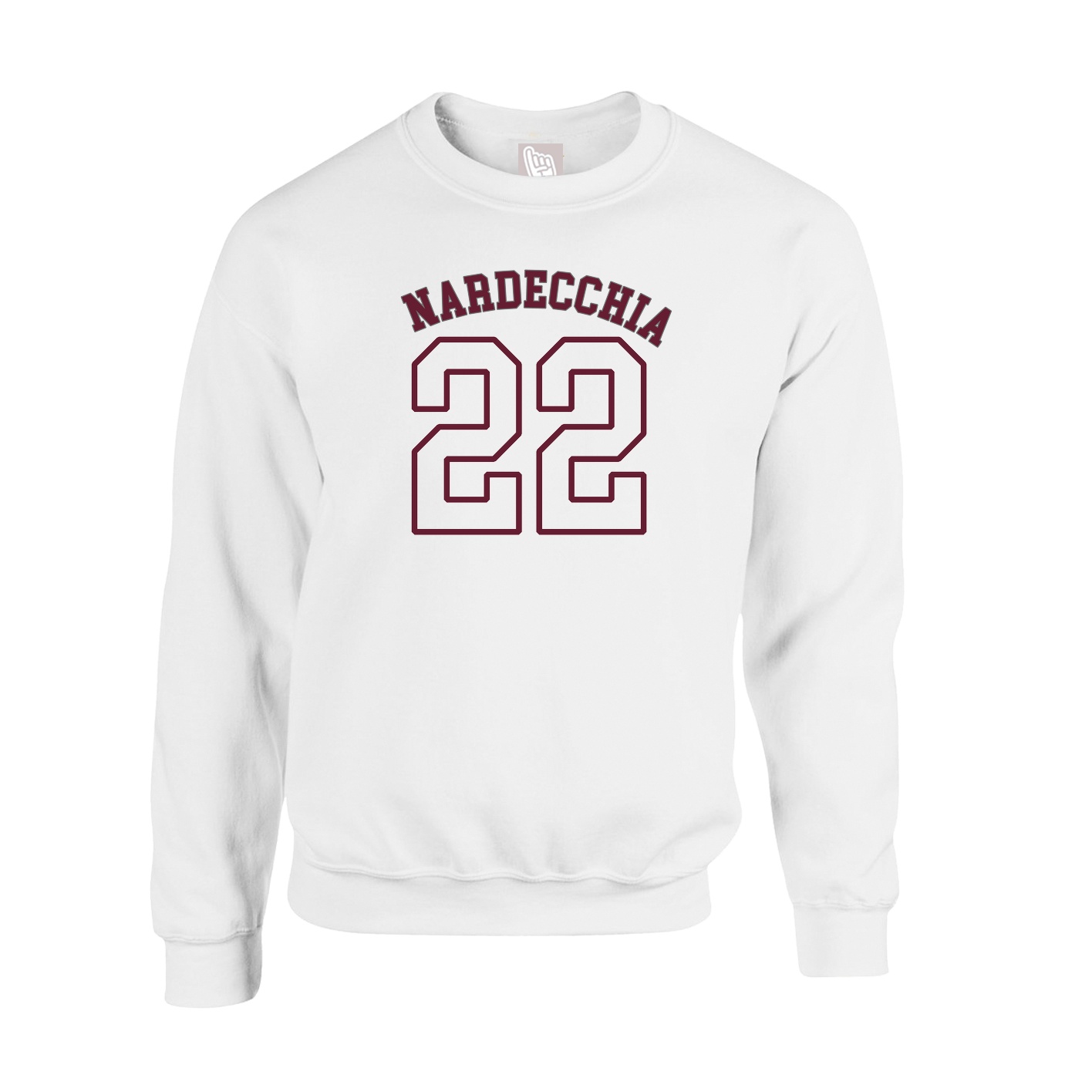 Fleece Crew — Shirsey Arch in White