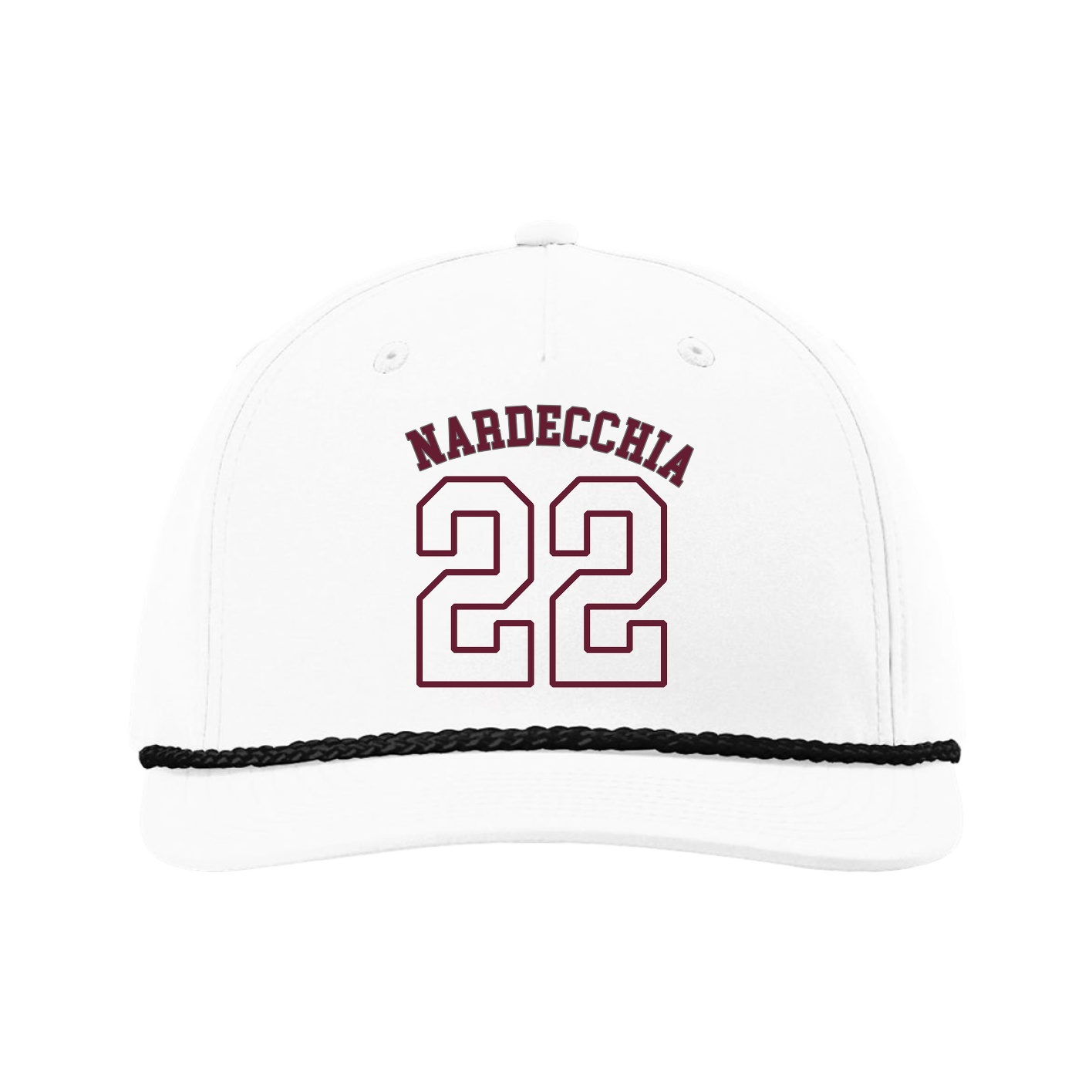Five-Panel Classic Rope Cap — Shirsey Arch in White