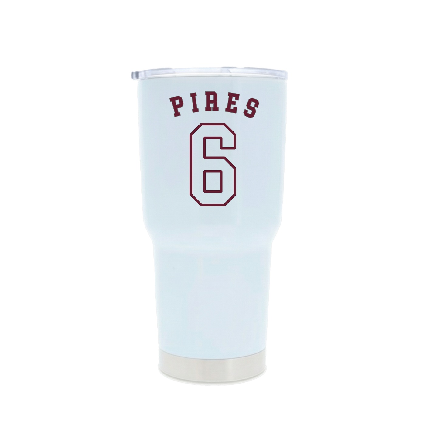 30oz Stainless Steel Tumbler — Shirsey Arch in White