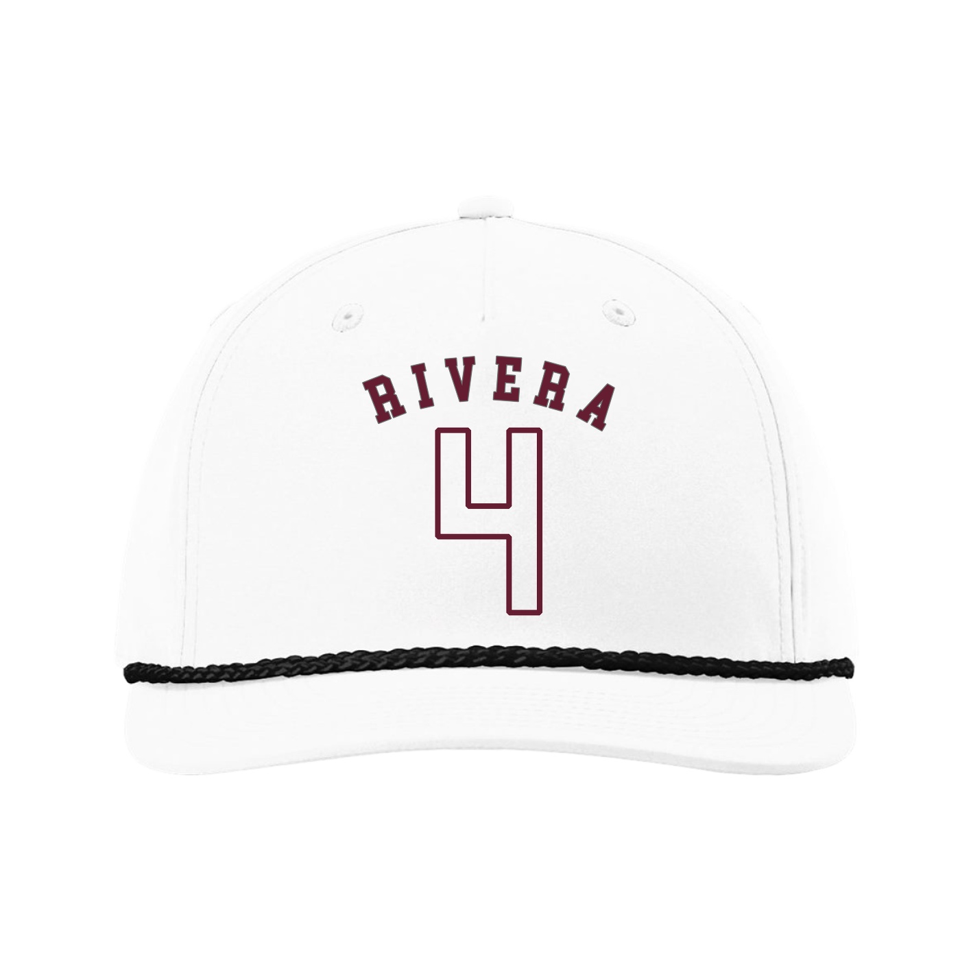 Five-Panel Classic Rope Cap — Shirsey Arch in White