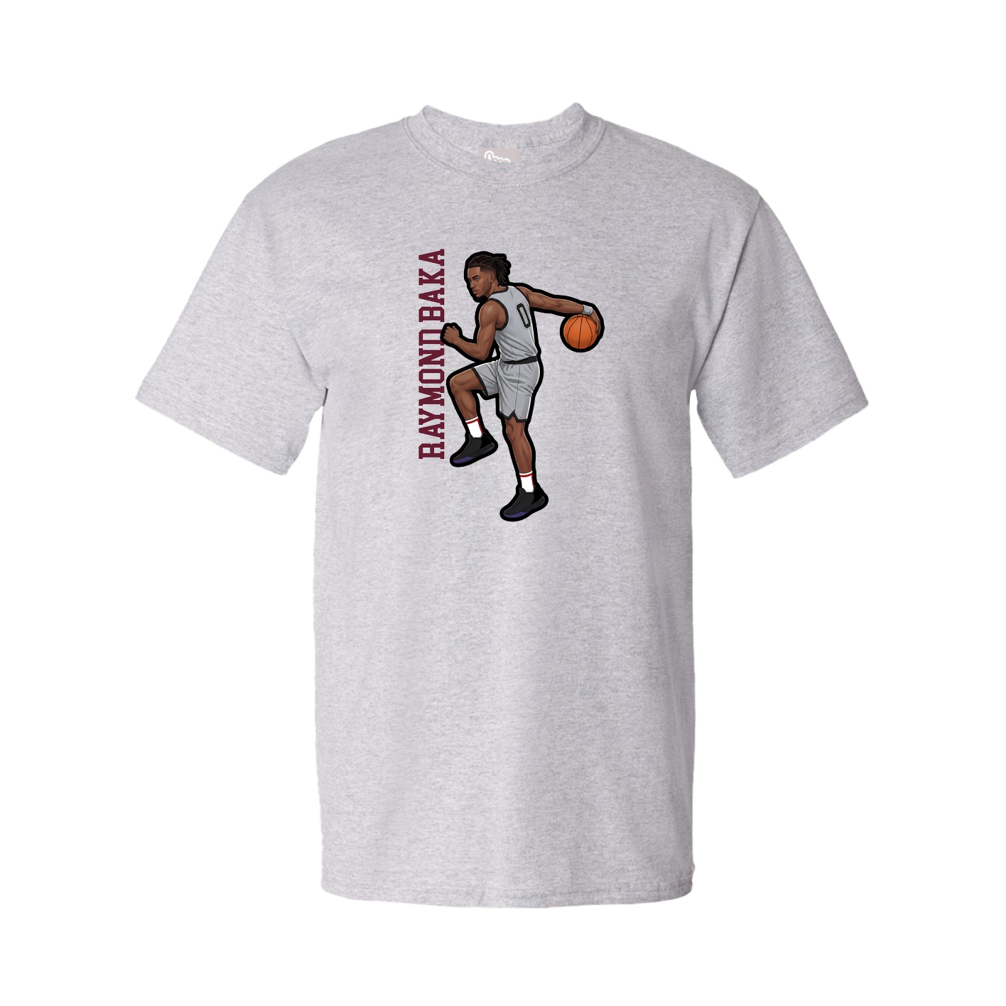 Tee — Name Vertical in Grey