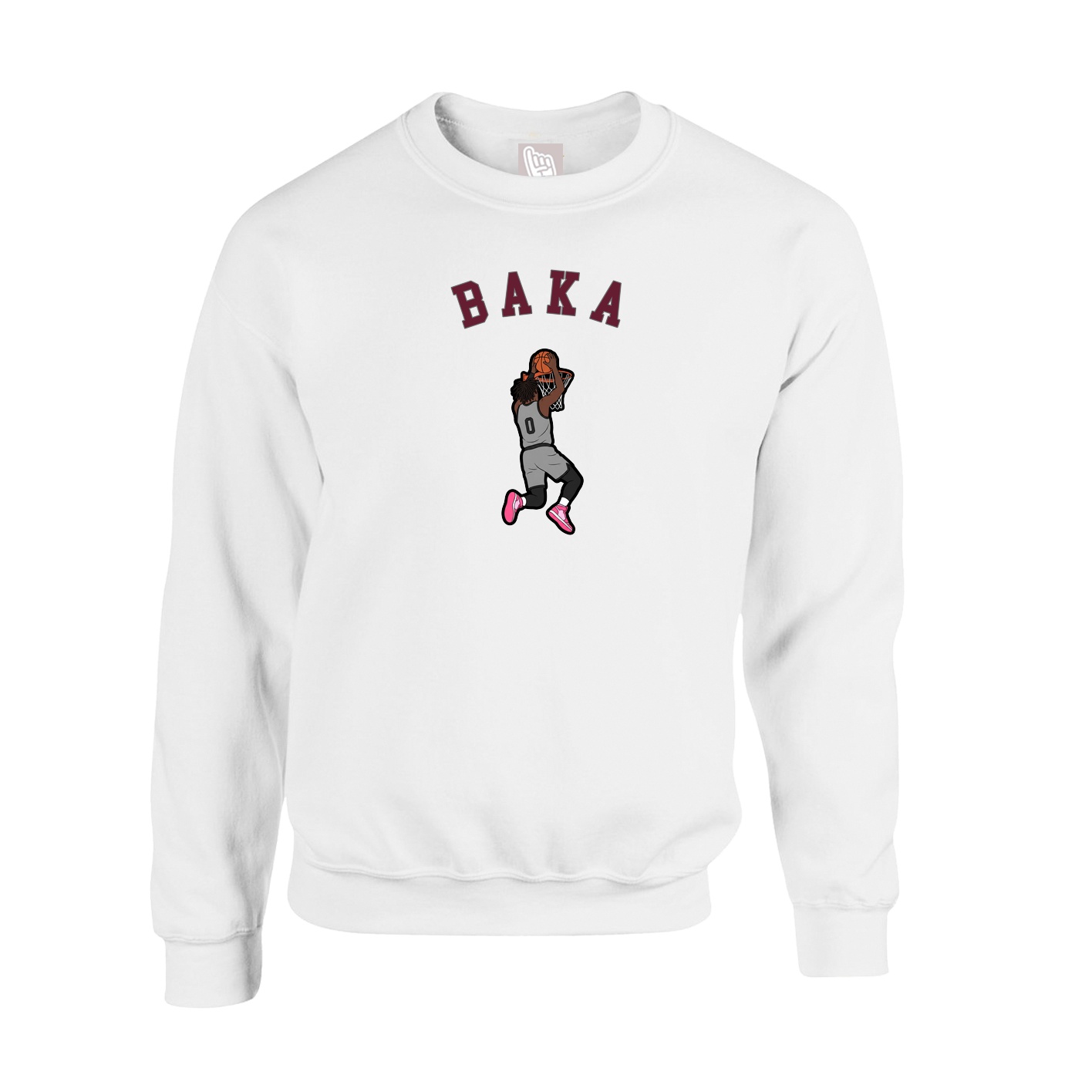 Fleece Crew — Shirsey Arch in White