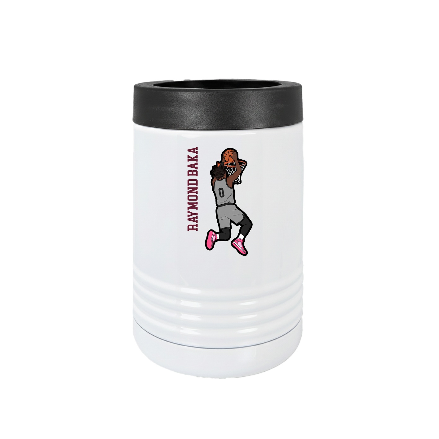 Beverage Holder — Name Vertical in White