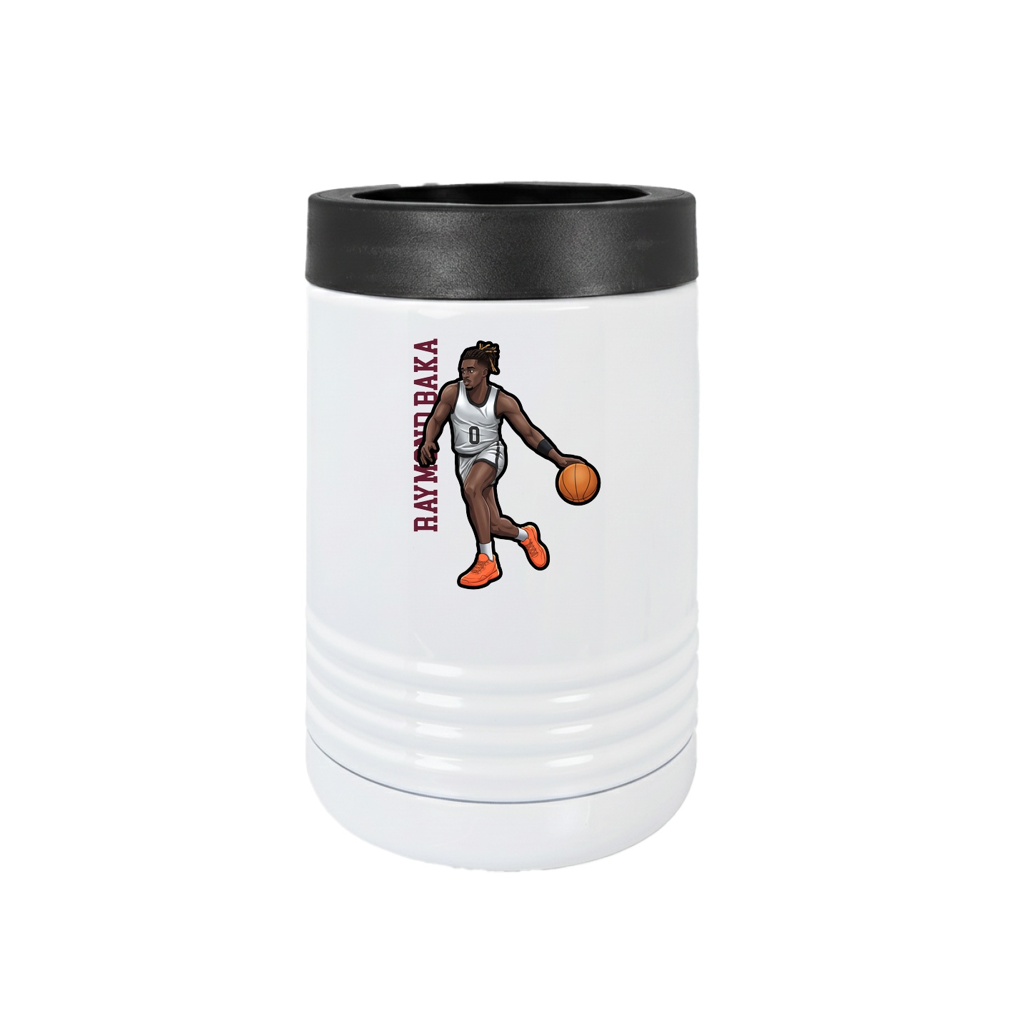 Beverage Holder — Name Vertical in White
