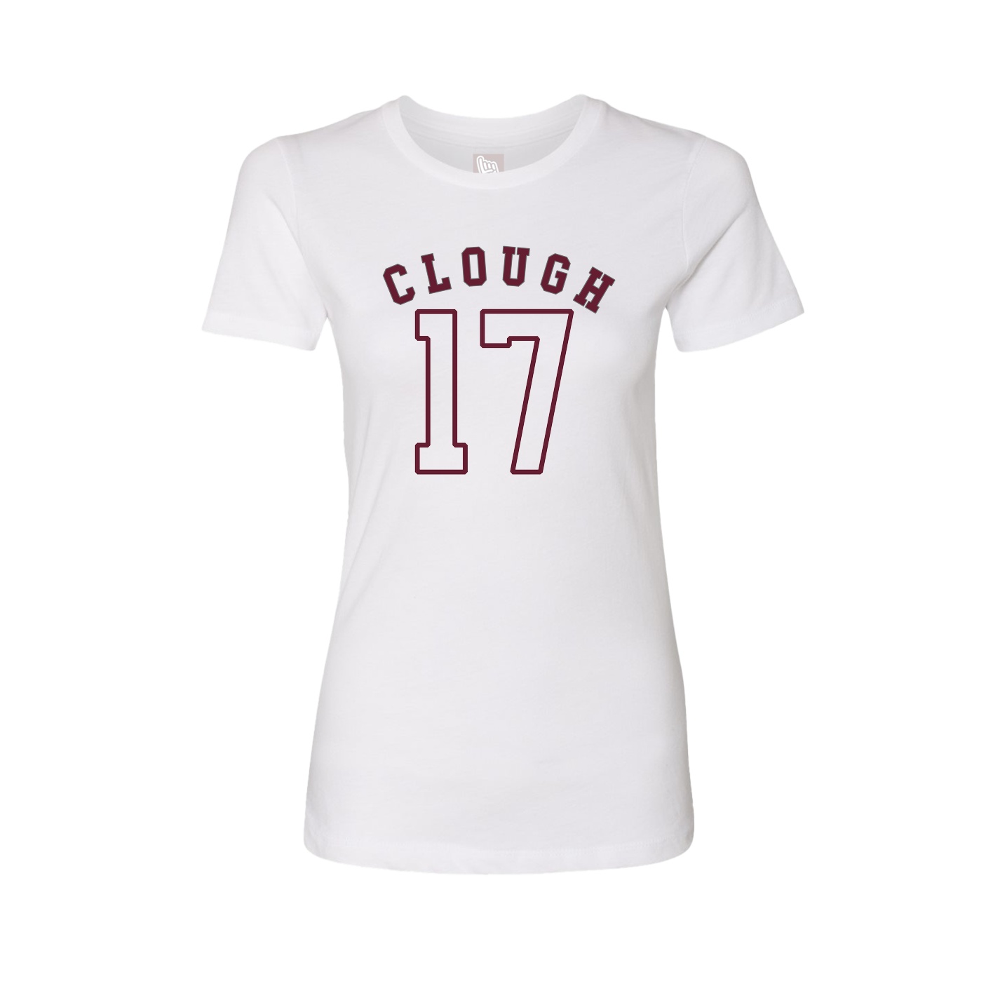 Fitted Women's Tee — Shirsey Arch in White
