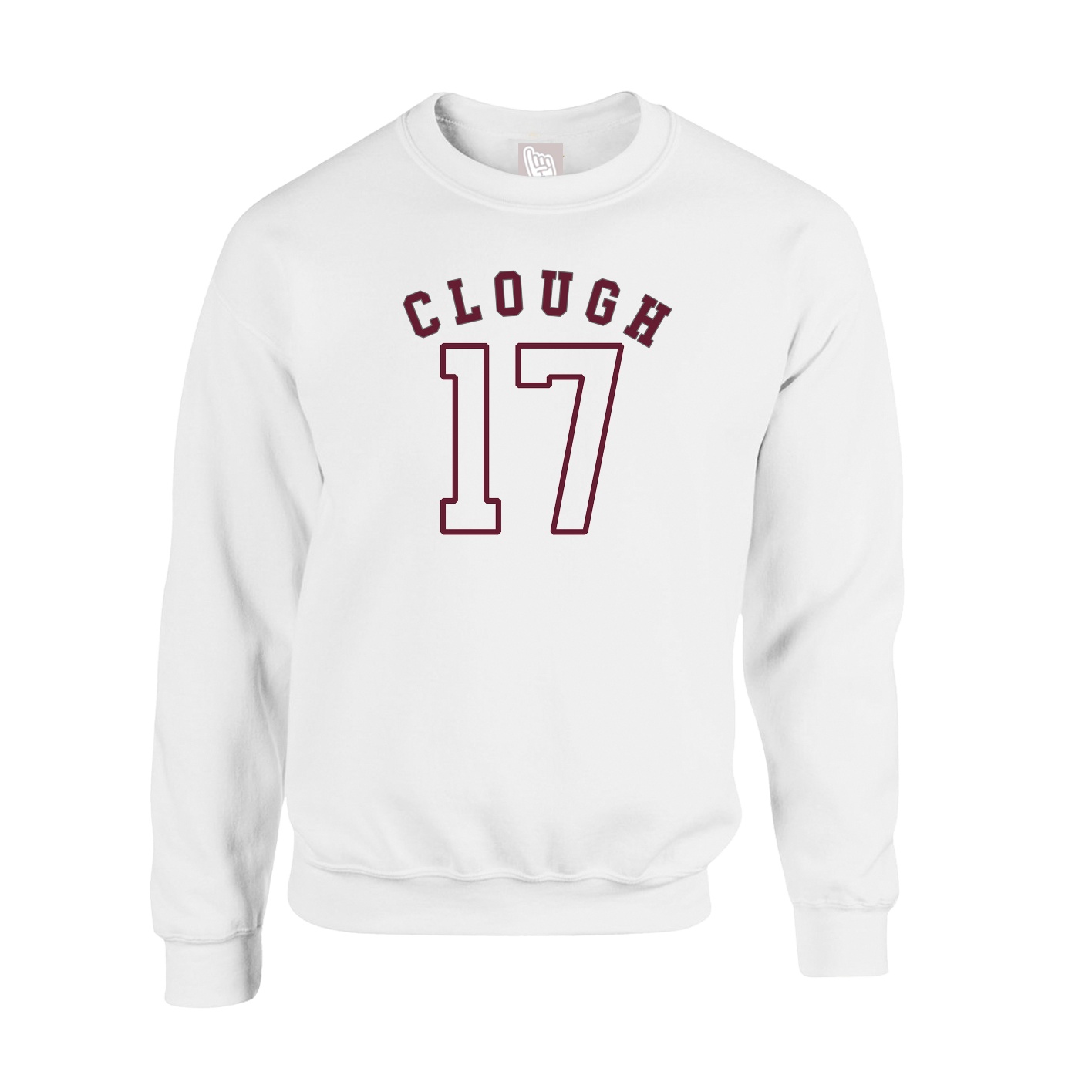 Fleece Crew — Shirsey Arch in White