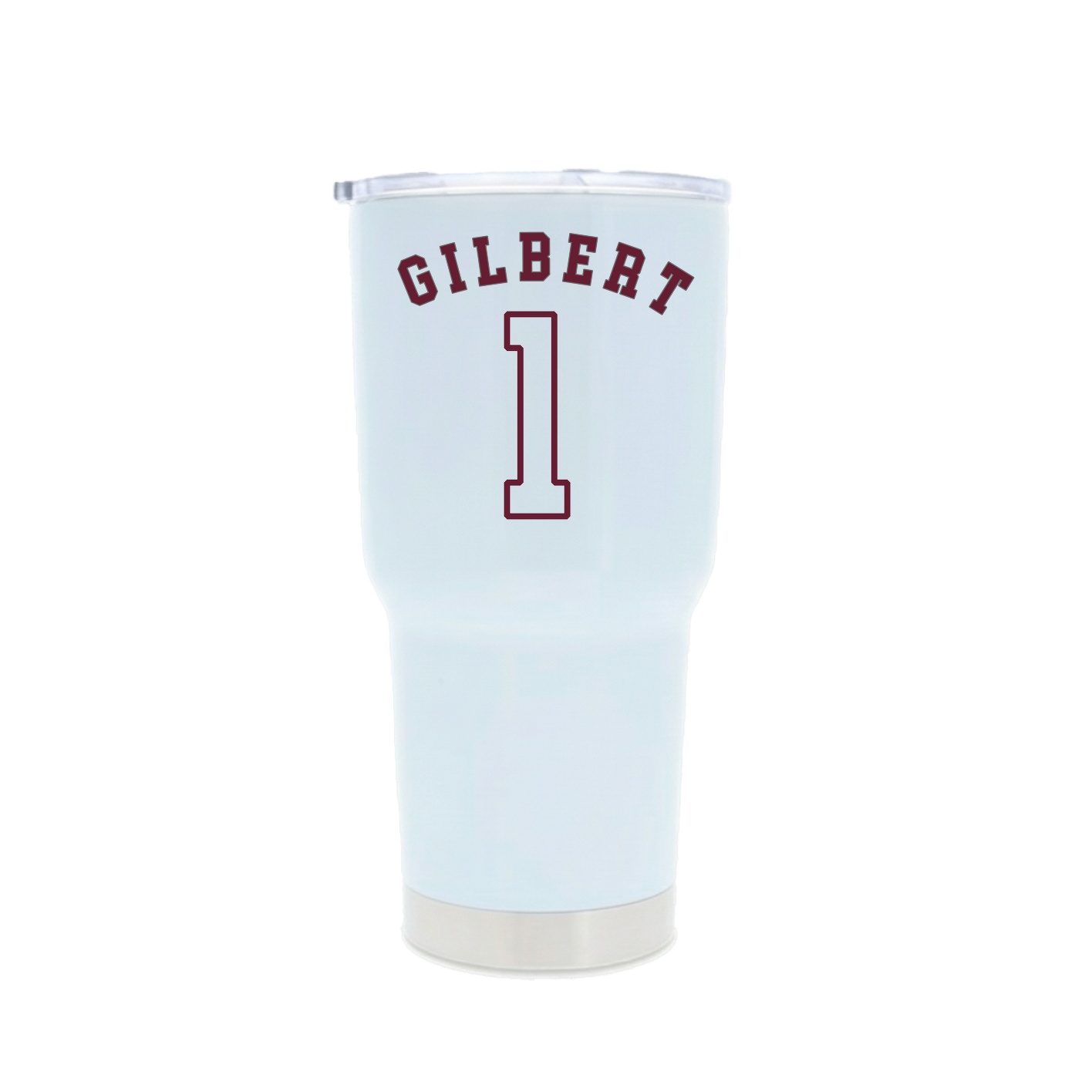 30oz Stainless Steel Tumbler — Shirsey Arch in White