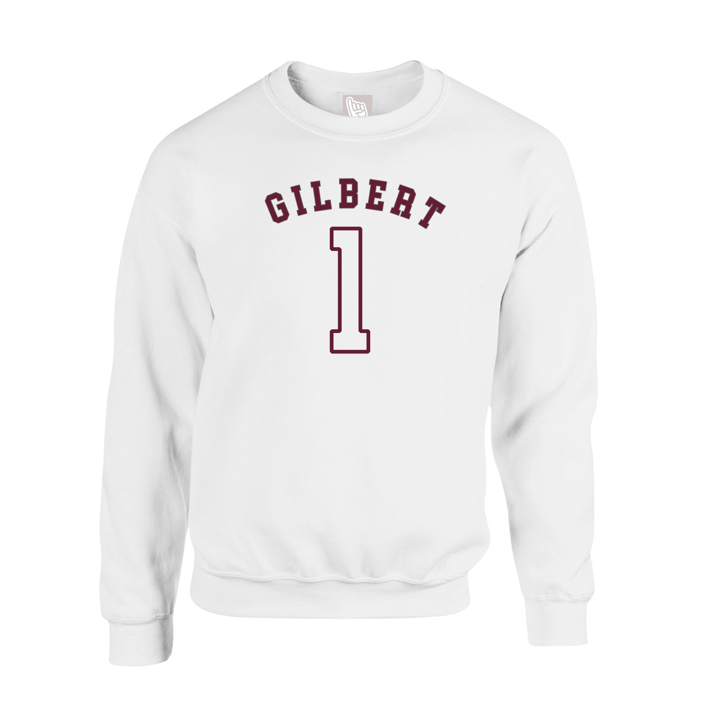 Fleece Crew — Shirsey Arch in White