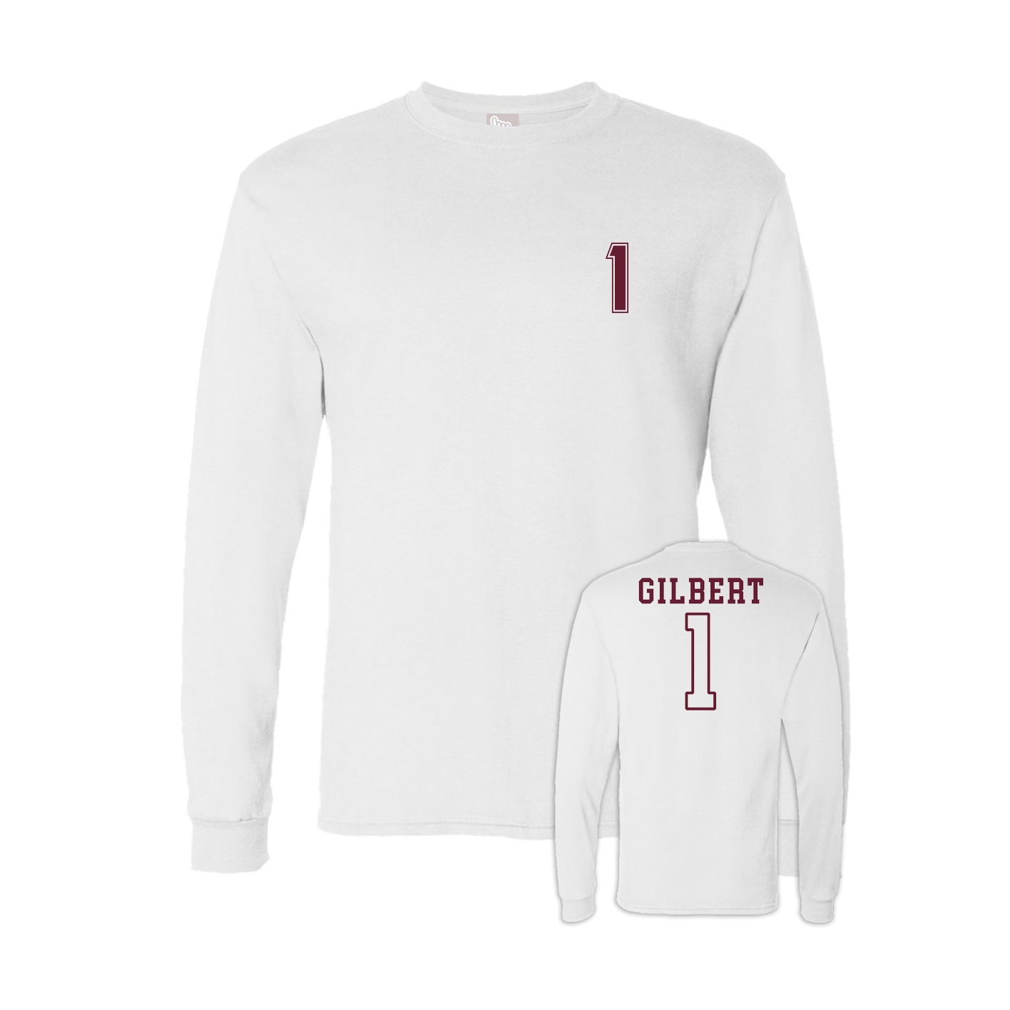 Long Sleeve Tee — Chest Back in White