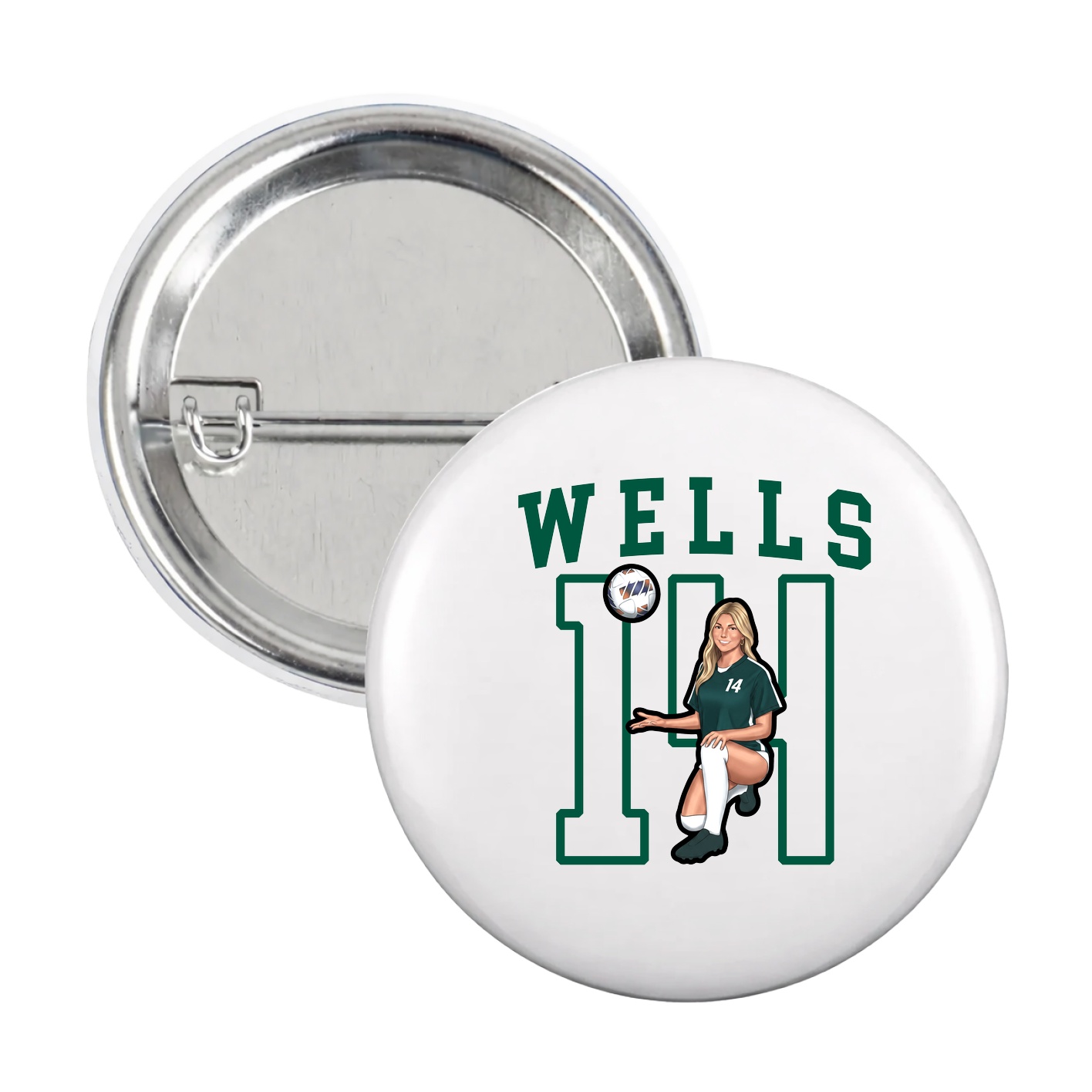 Game Day Button — Shirsey in White