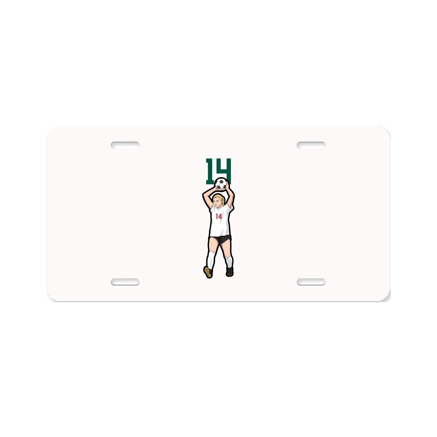 License Plate — Number Top in Classic
