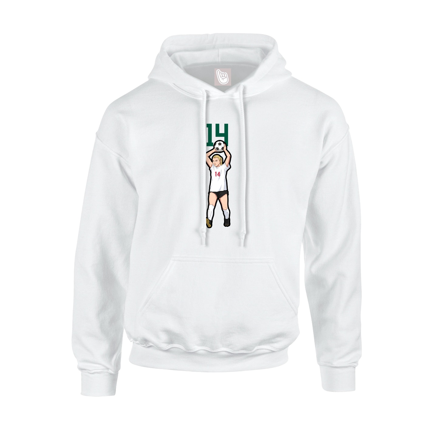 Hoodie — Number Top in White