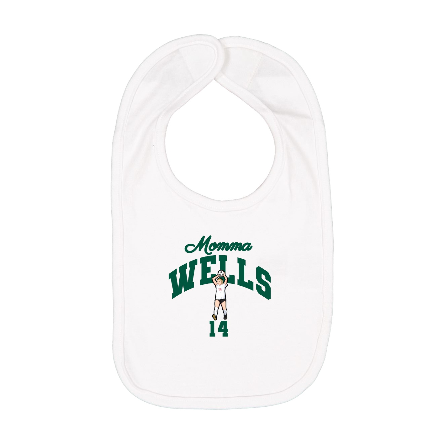 Infant Bib — Mothers Day Arch in White