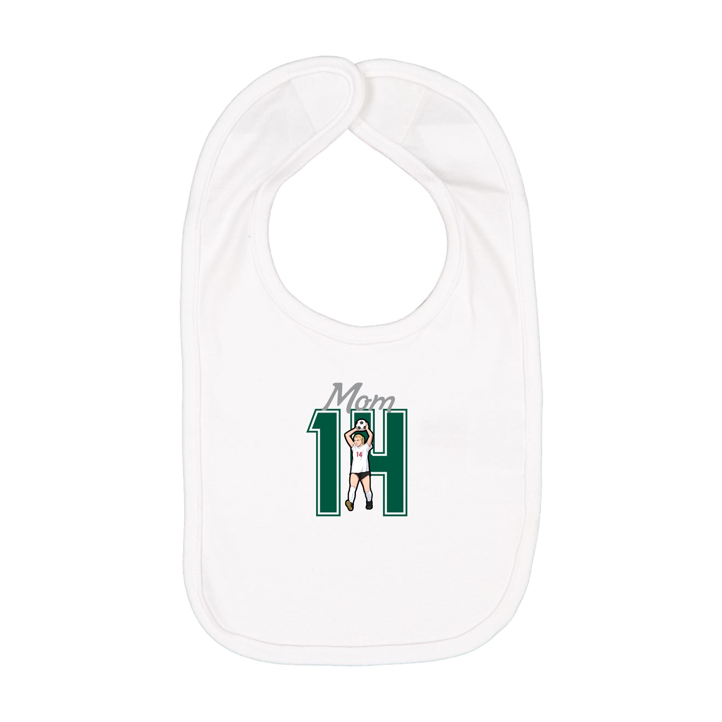 Infant Bib — Mothers Day Shirsey in White