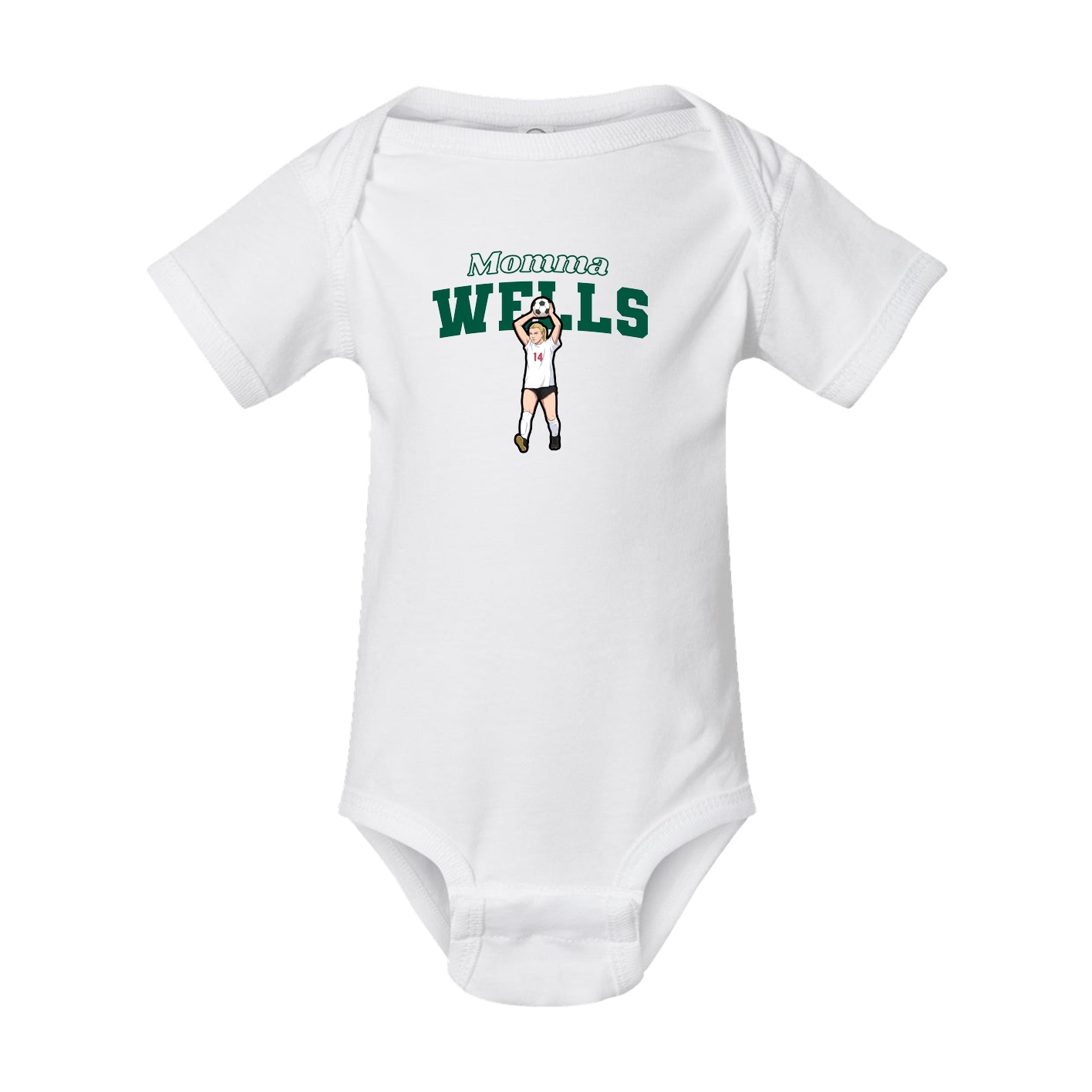 Baby Onesie — Mothers Day Block in White
