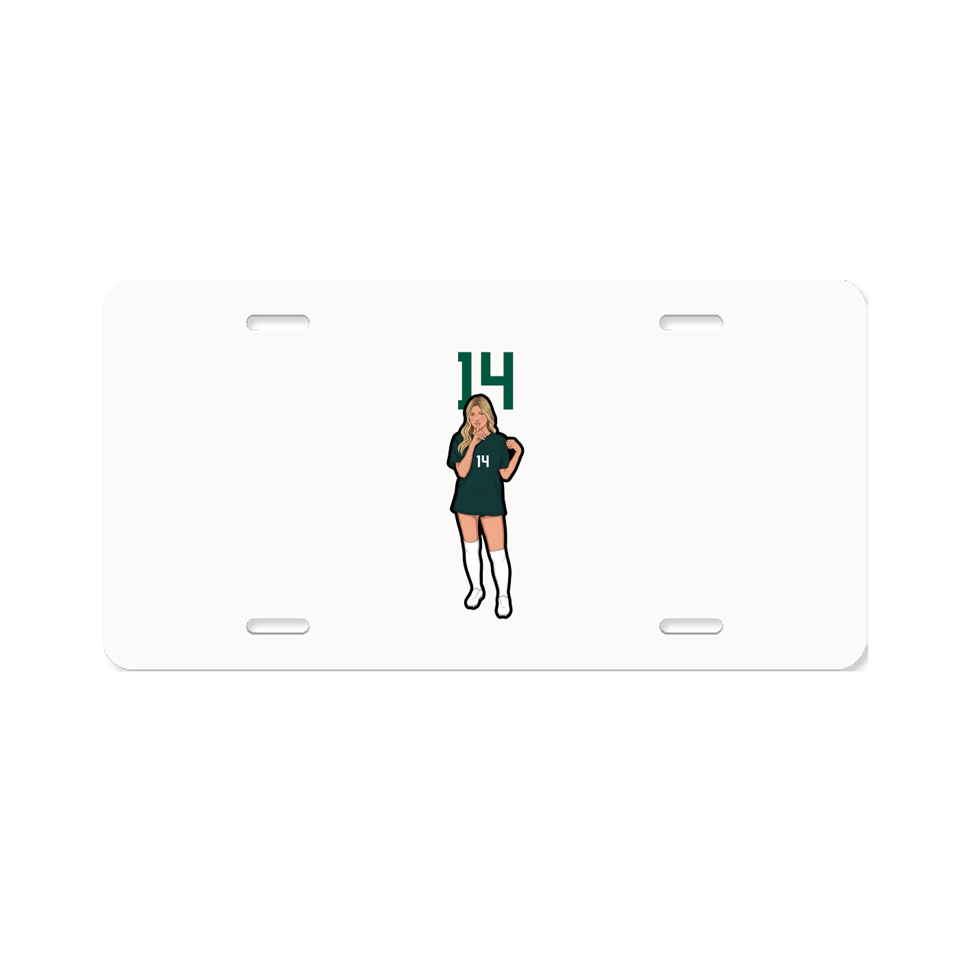 License Plate — Number Top in Classic