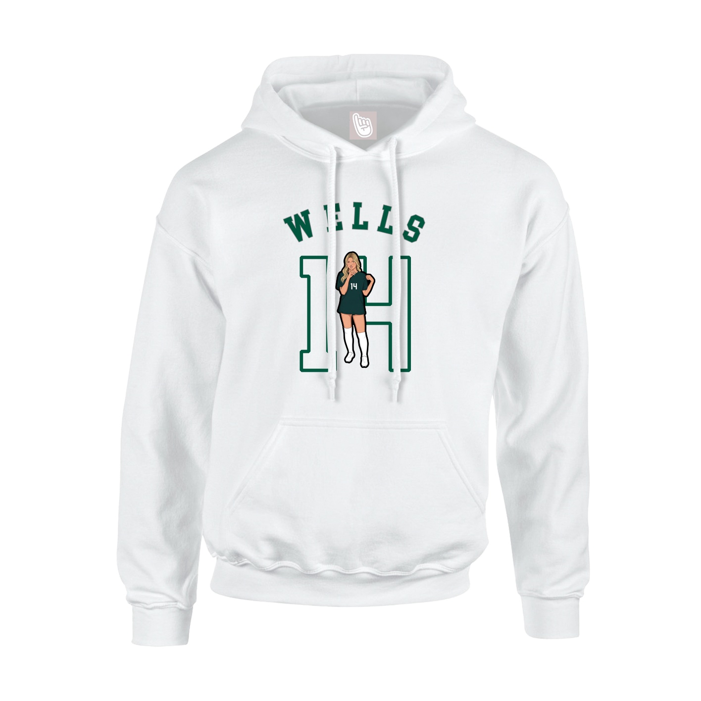 Youth Hoodie — Shirsey Arch in White
