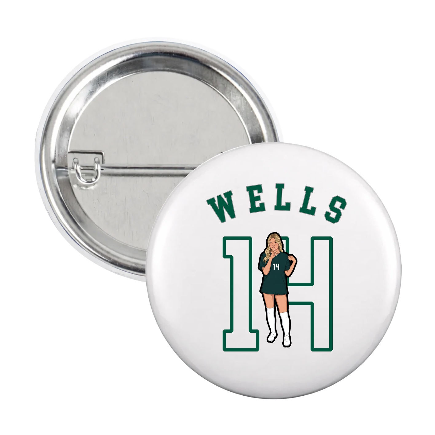 Game Day Button — Shirsey Arch in White