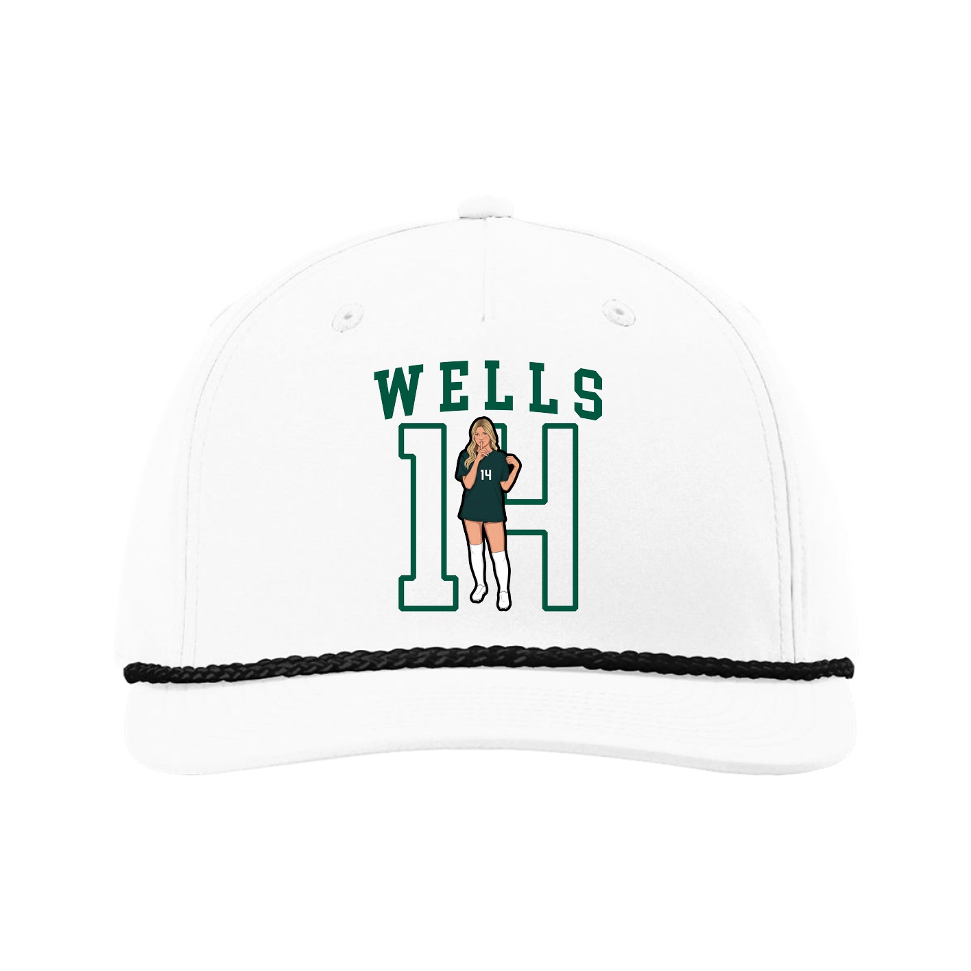 Five-Panel Classic Rope Cap — Shirsey in White